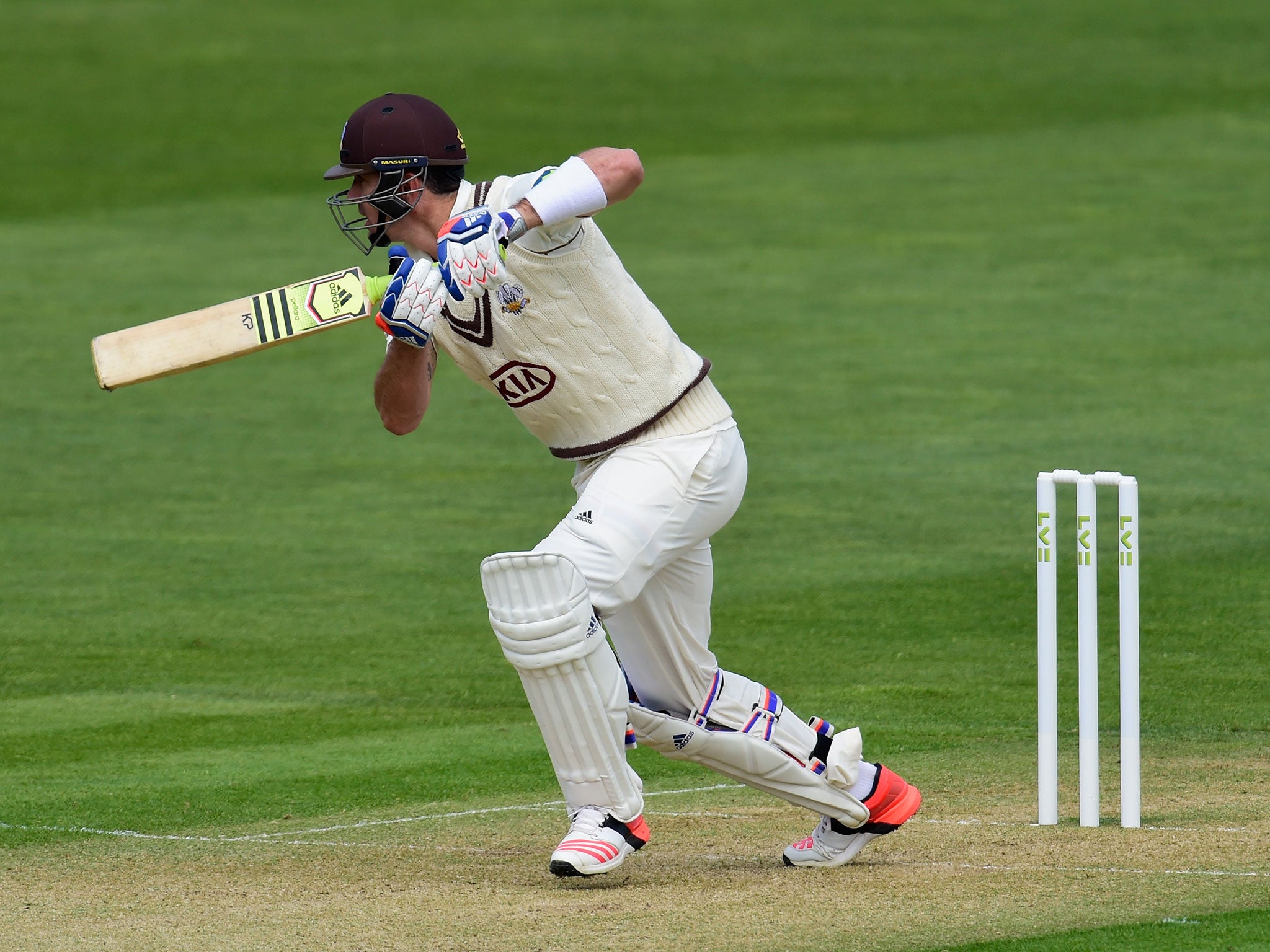 Kevin Pietersen in action for Surrey on Sunday