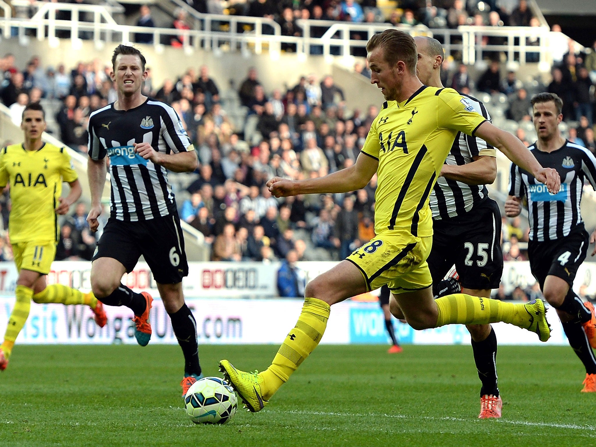 Harry Kane is the joint-top goalscorer with Sergio Aguero