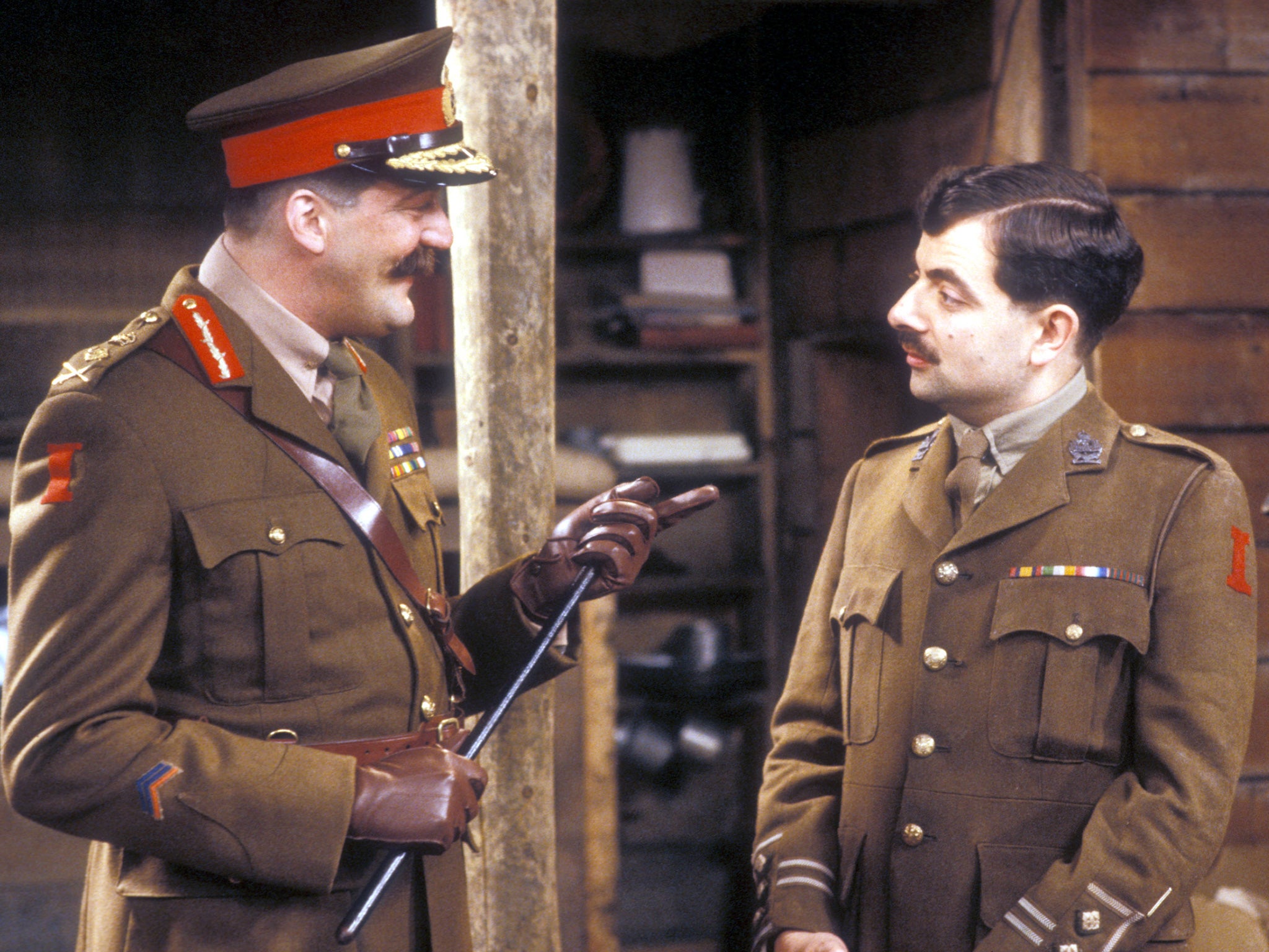 With an eye for strategy: Stephen Fry’s General Melchett and Rowan Atkinson’s Edmund Blackadder