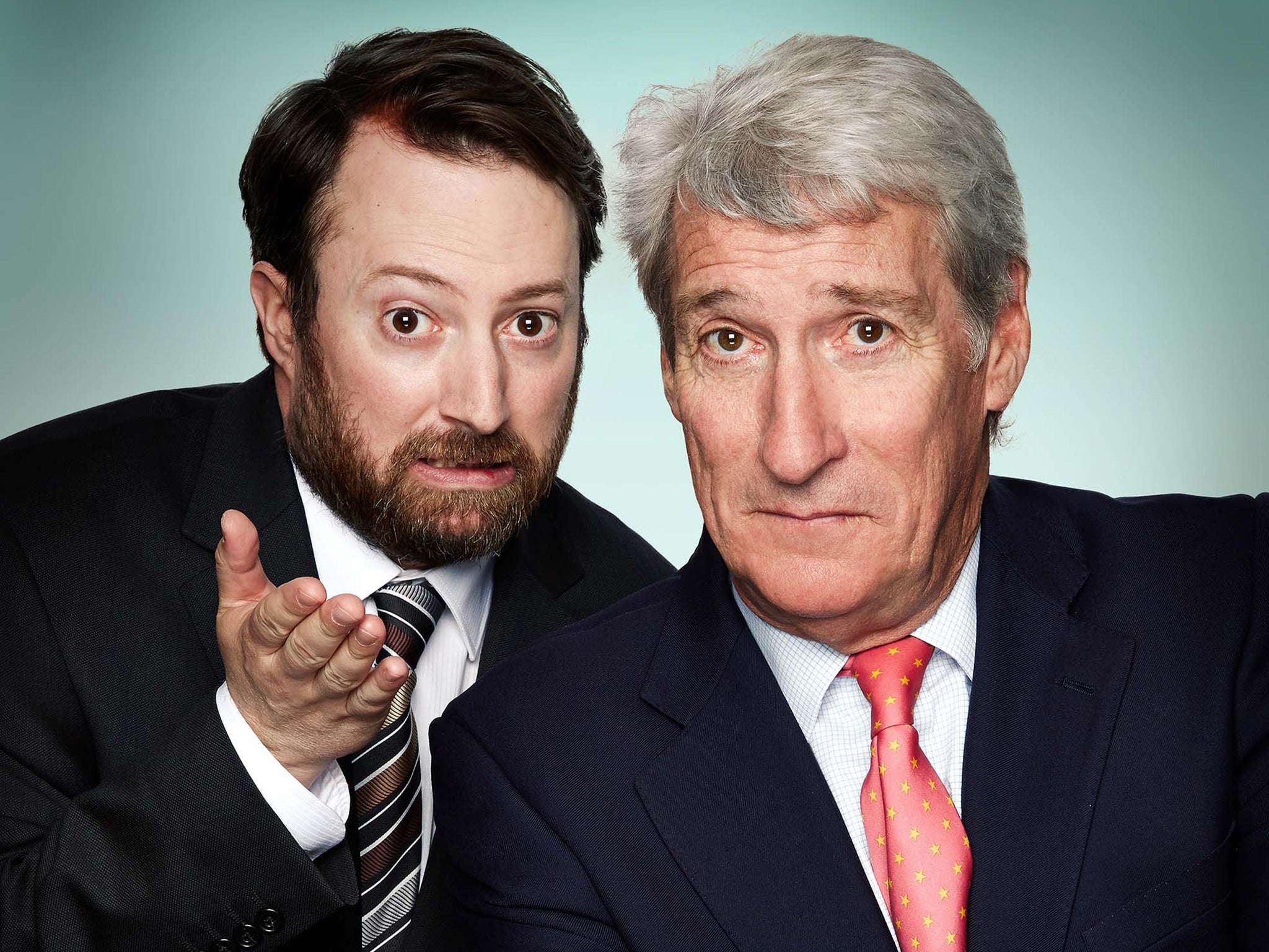 David Mitchell (L) and Jeremy Paxman