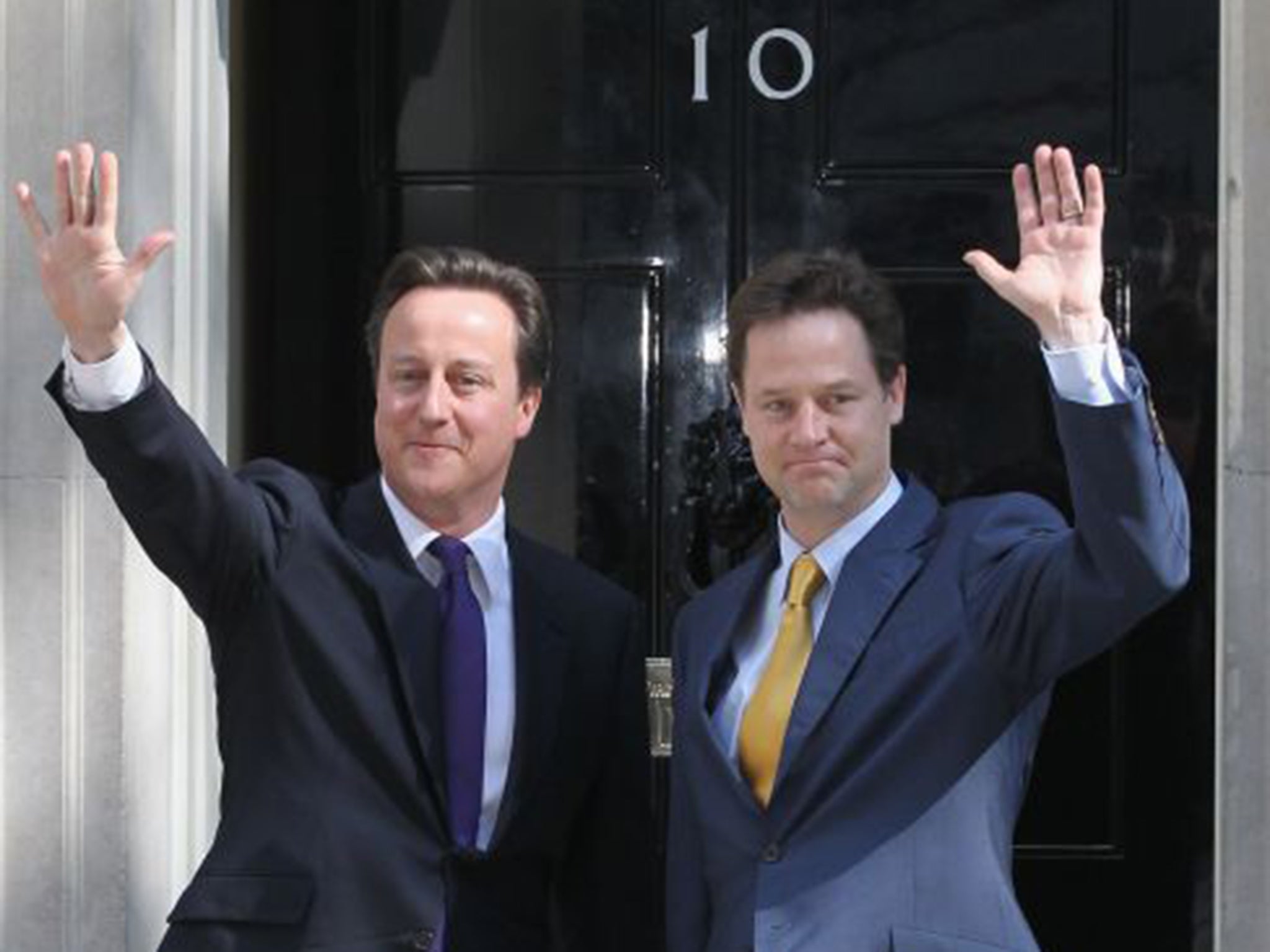 David Cameron would be “held to ransom” if he did not form another coalition with the Lib Dems, according to Nick Clegg