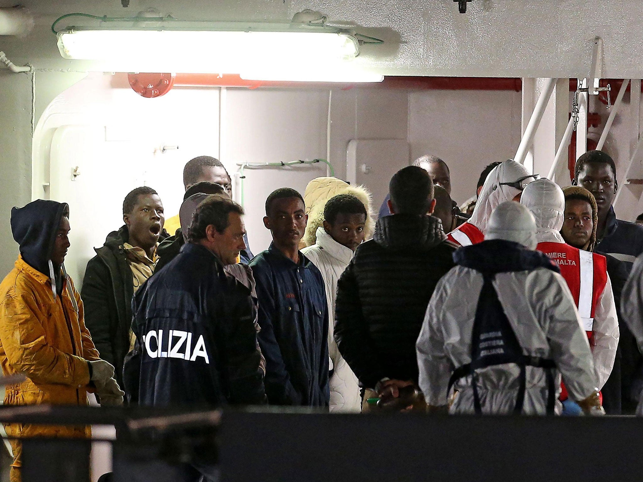 Italian authorities welcome migrants who survived recent ship sinkings