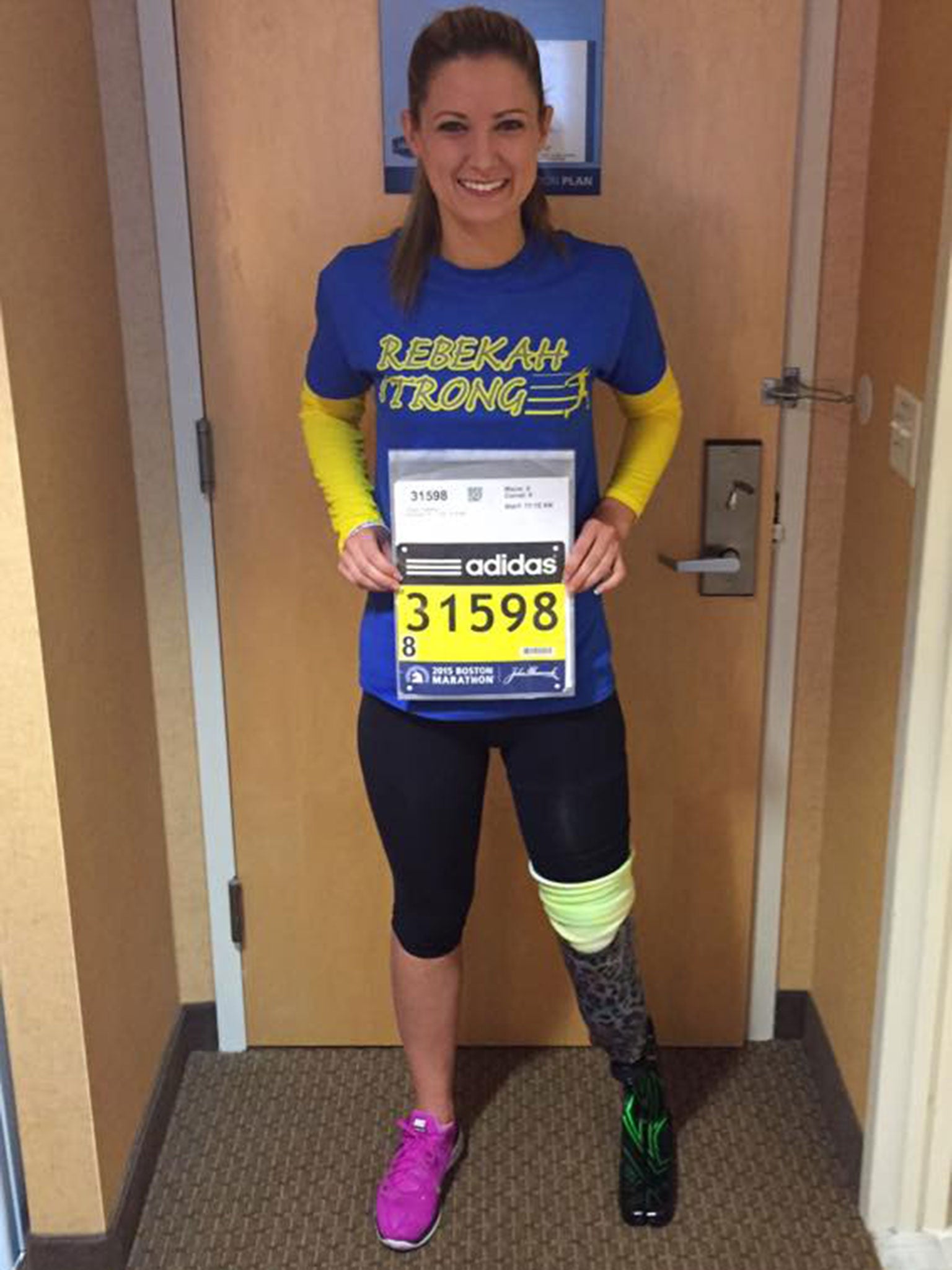 Rebekah Gregory, 28, said she had 'taken her life back' by running the final part of the race