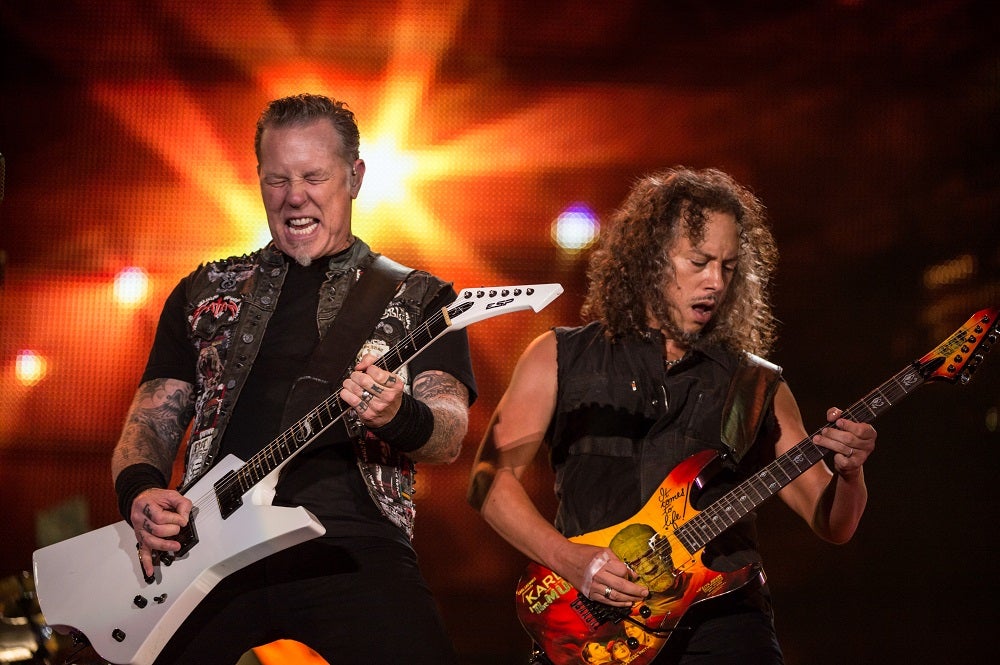 James Hetfield and Kirk Hammett