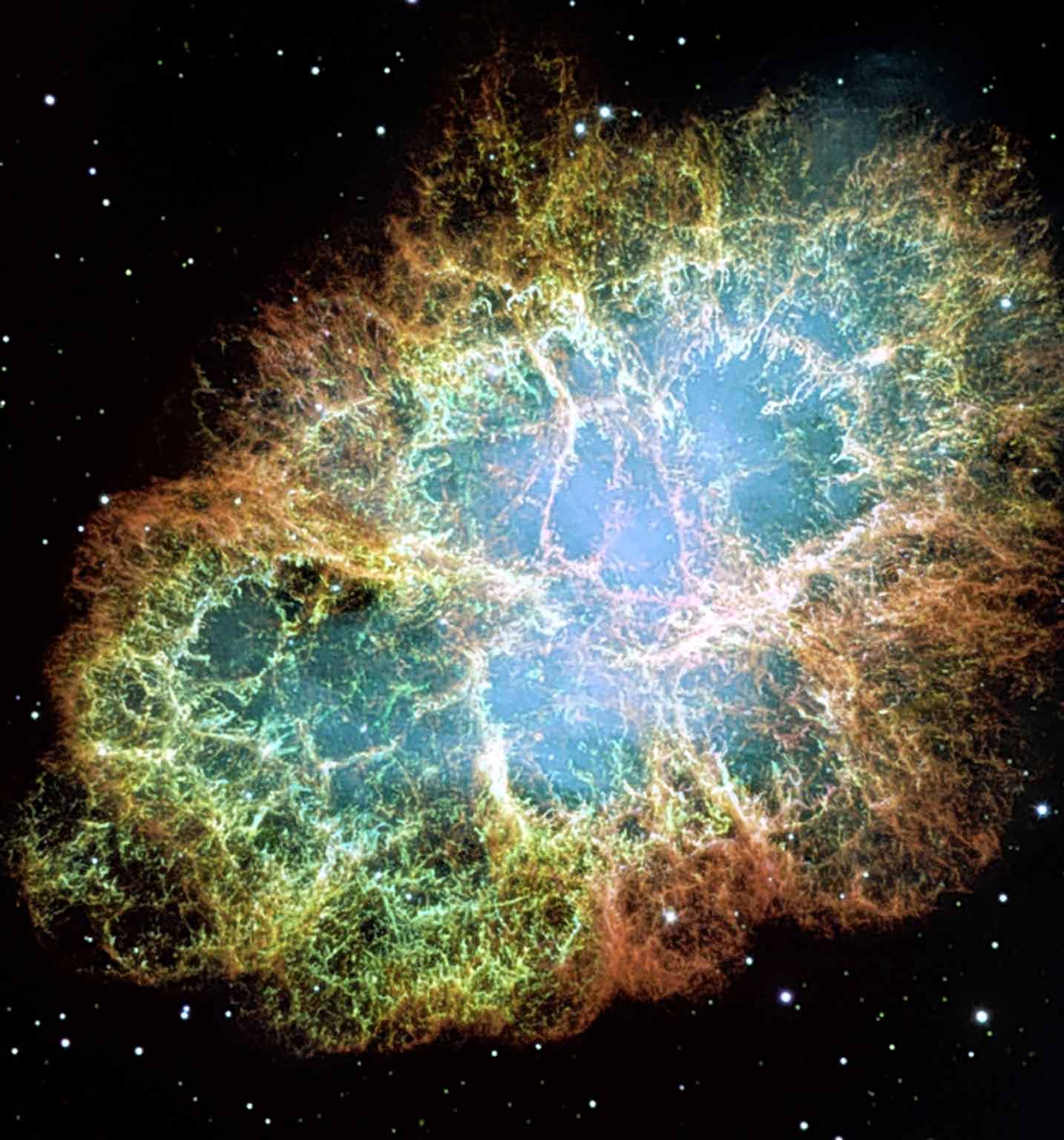 View of the Crab Nebula taken by Hubble