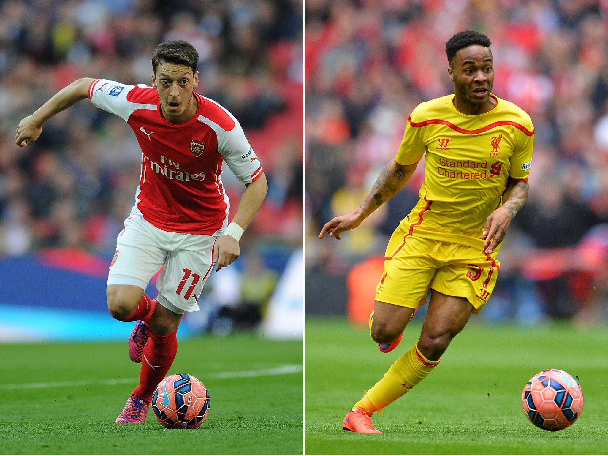 Mesut Ozil and Raheem Sterling