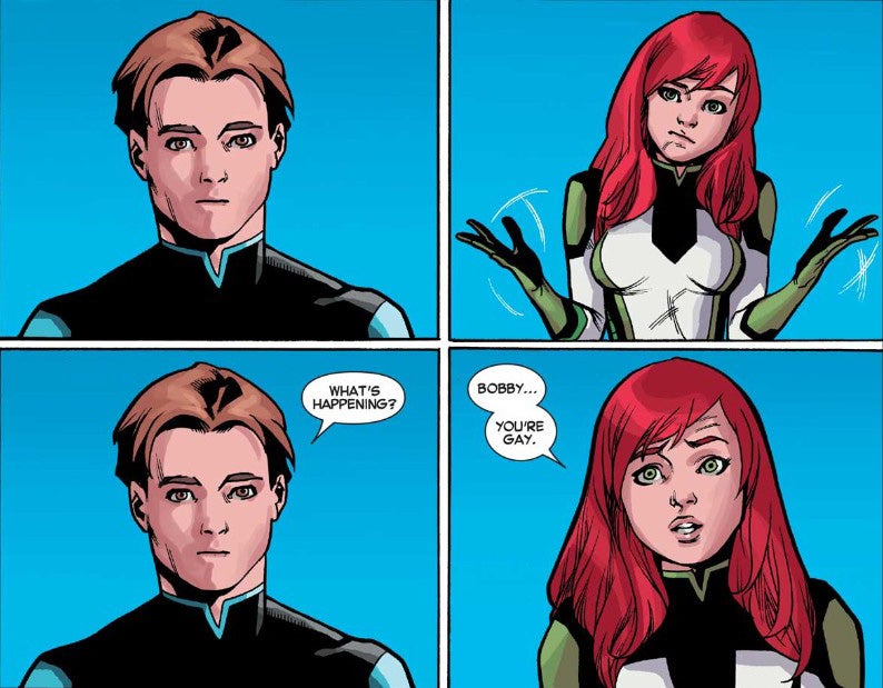 Bobby Drake/Iceman meets Jean Grey