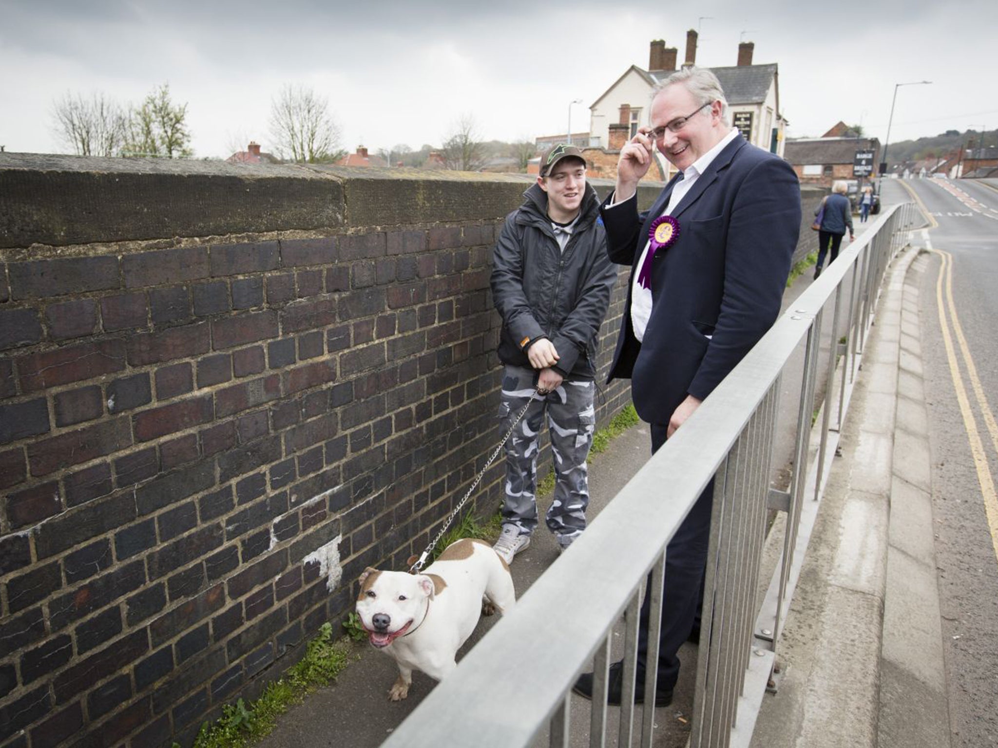 William Cash talks to constituents in Atherstone and Bedworth in Warwickshire