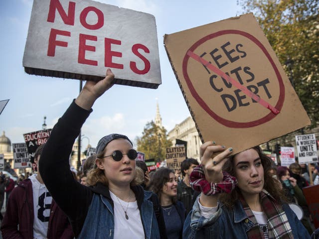 Young people protest against tuition fee increases in 2014 - the student vote can be the difference between winning and losing a seat