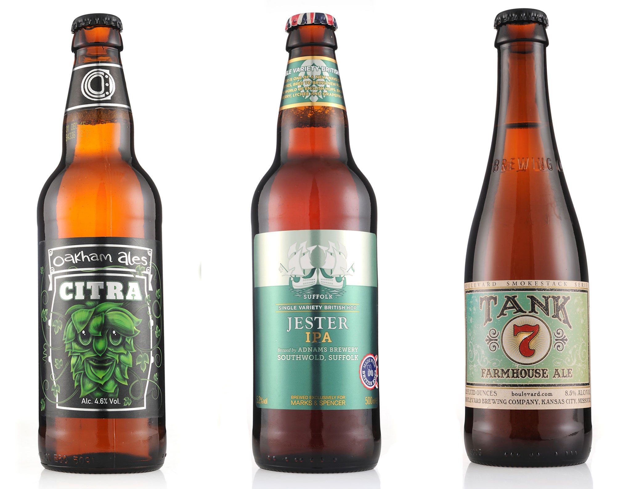 Three to try: Oakham Citra; Suffolk Single Variety British Hop Jester IPA; Boulevard Tank 7