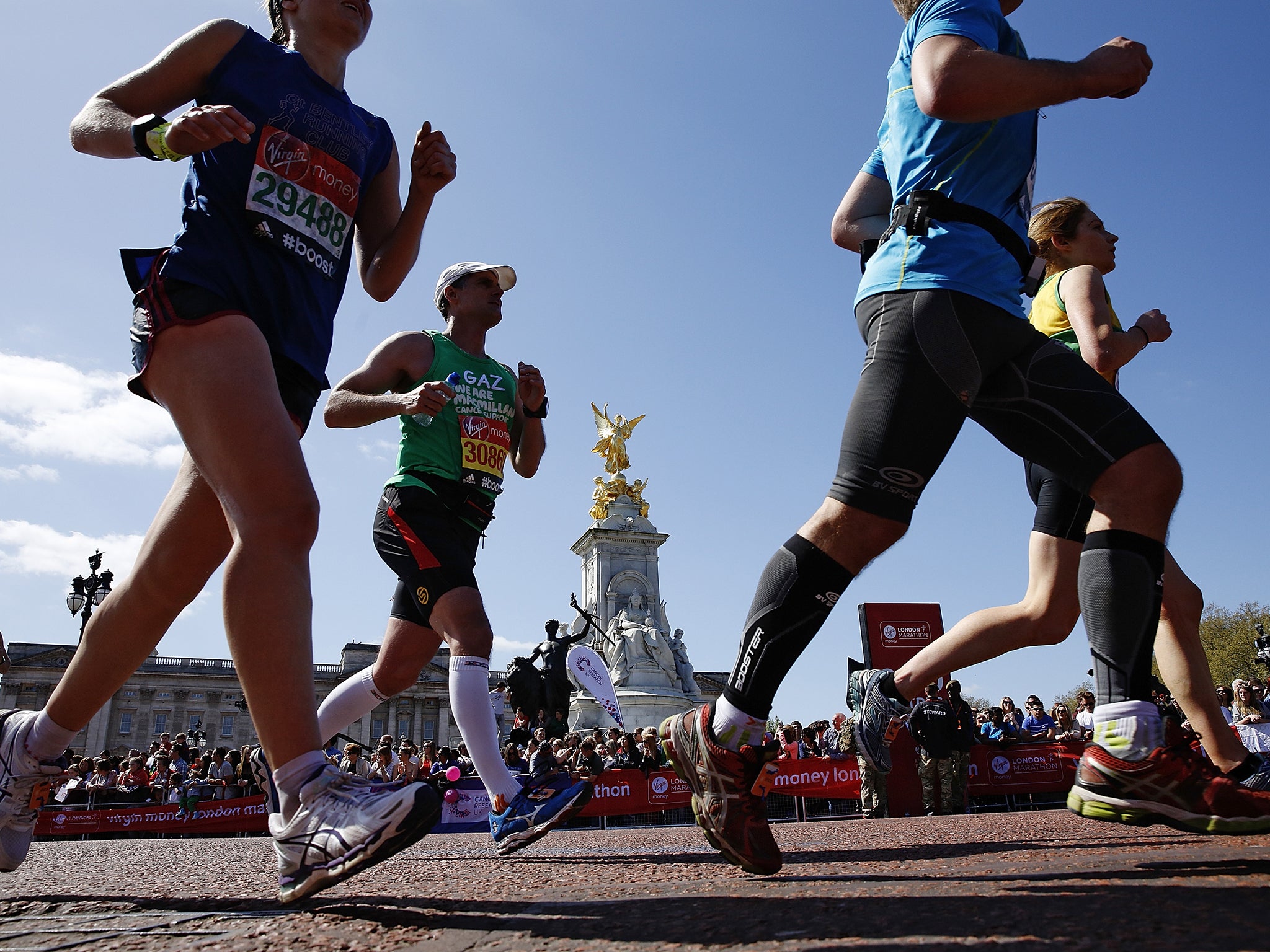 Competitors in last year’s London Marathon