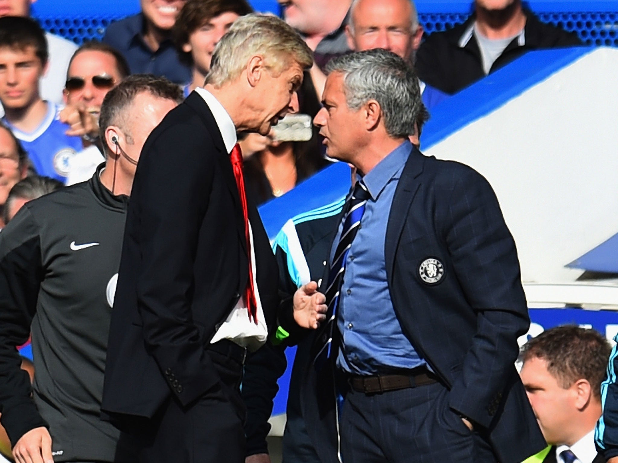 Wenger and Mourinho square-up to each other earlier this season