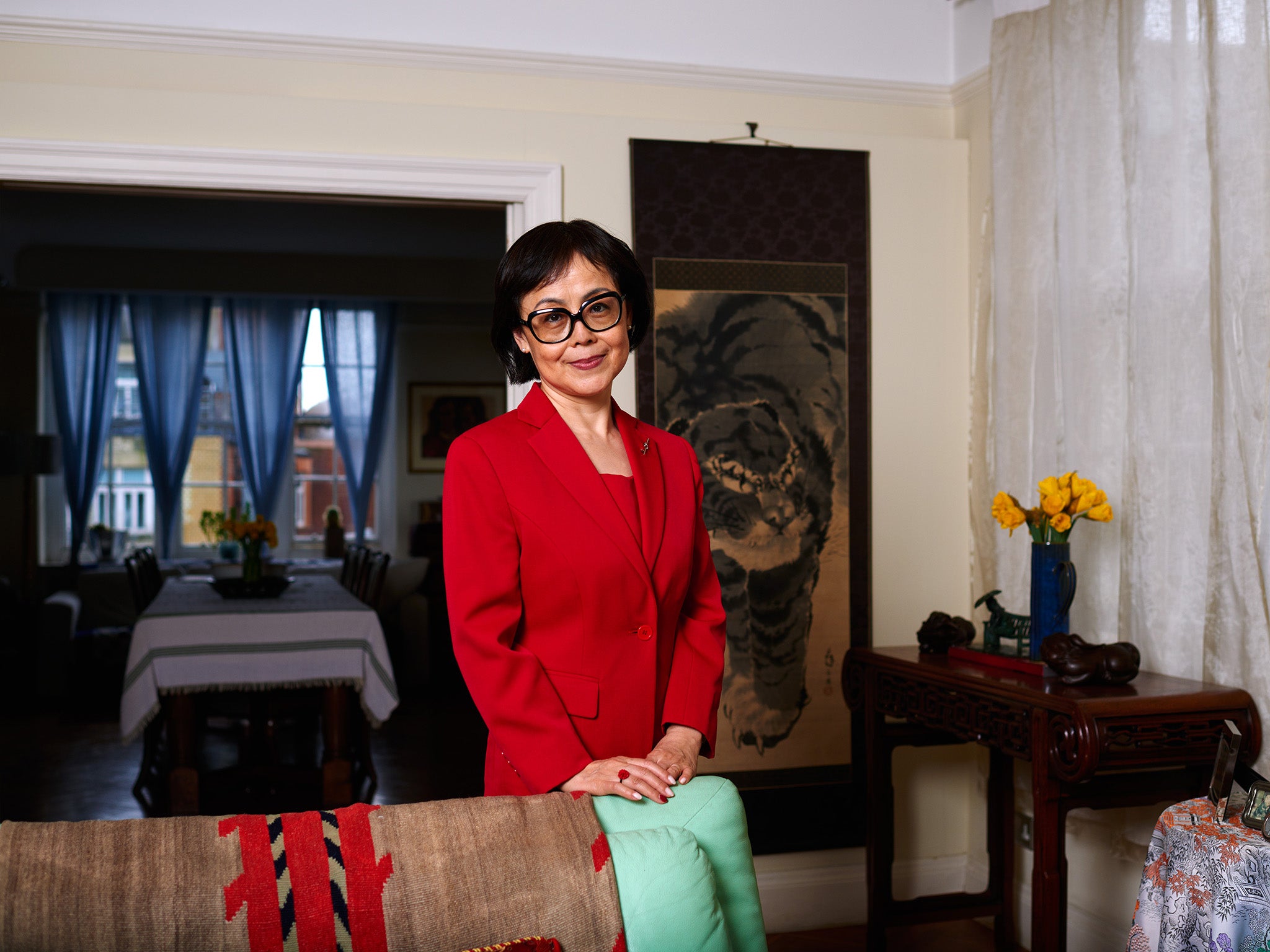 The writer Xinran in her London flat