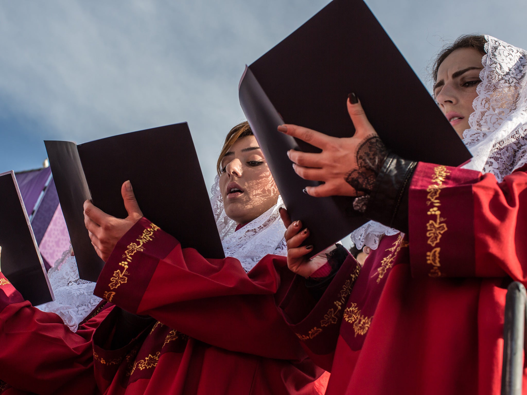 The canonisation ceremony for victims of the Armenian genocide in Echmiadzin