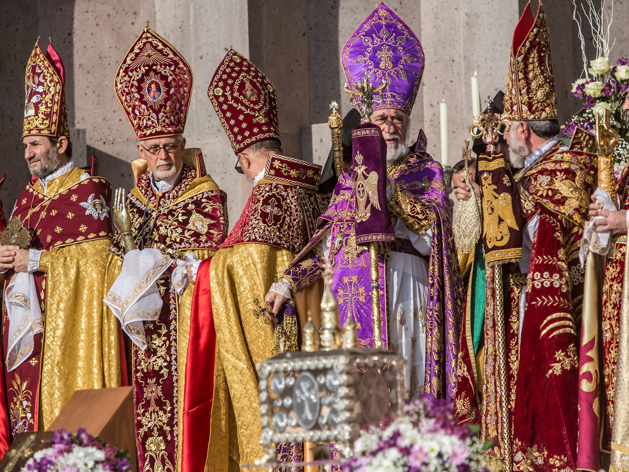 The service was presided over by the Patriarch of the Armenian Church (Getty)