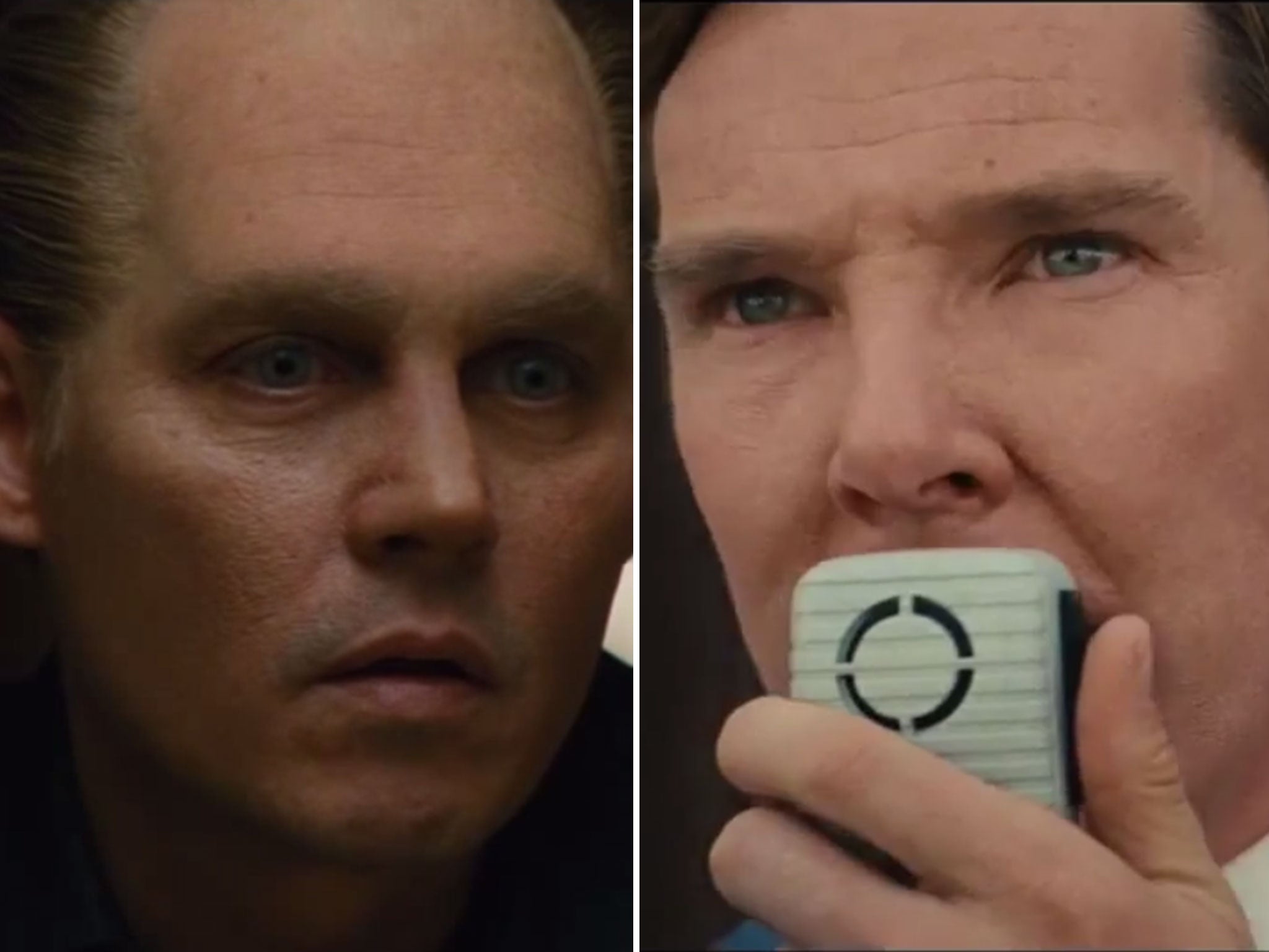 Johnny Depp and Benedict Cumberbatch in Black Mass