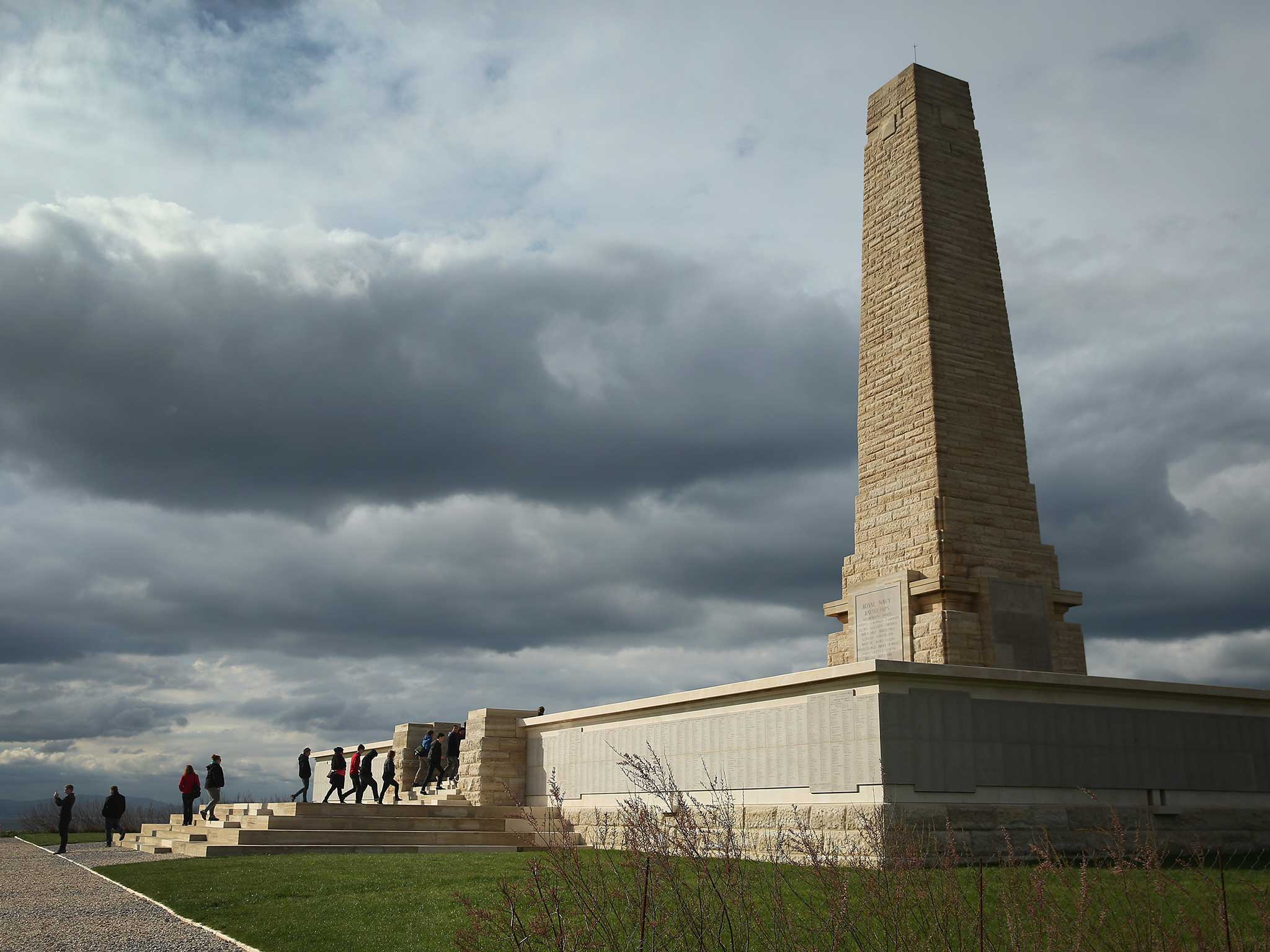 The Helles Cape memorial where leaders will gather later today