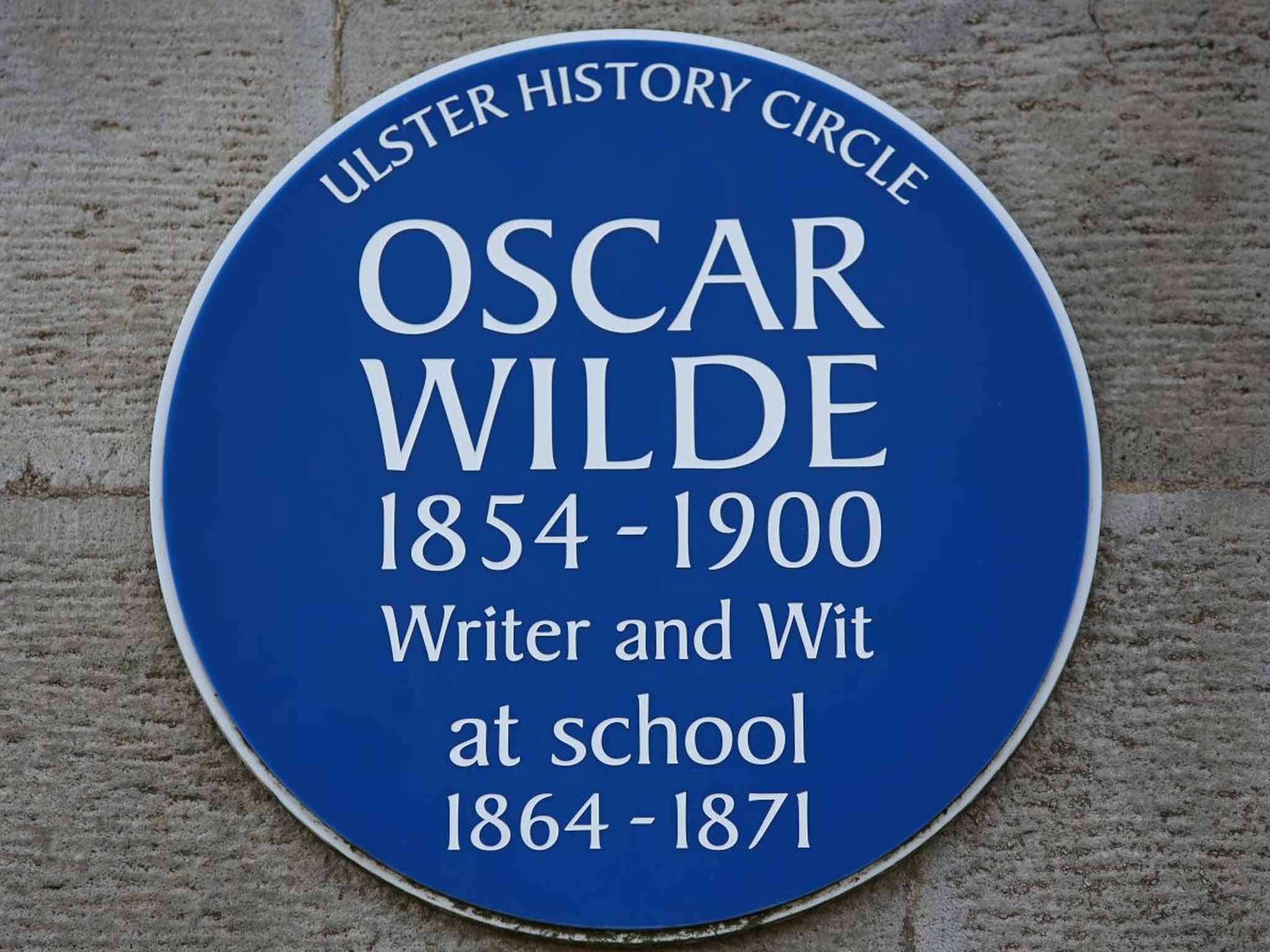 A plaque commemorates the writer