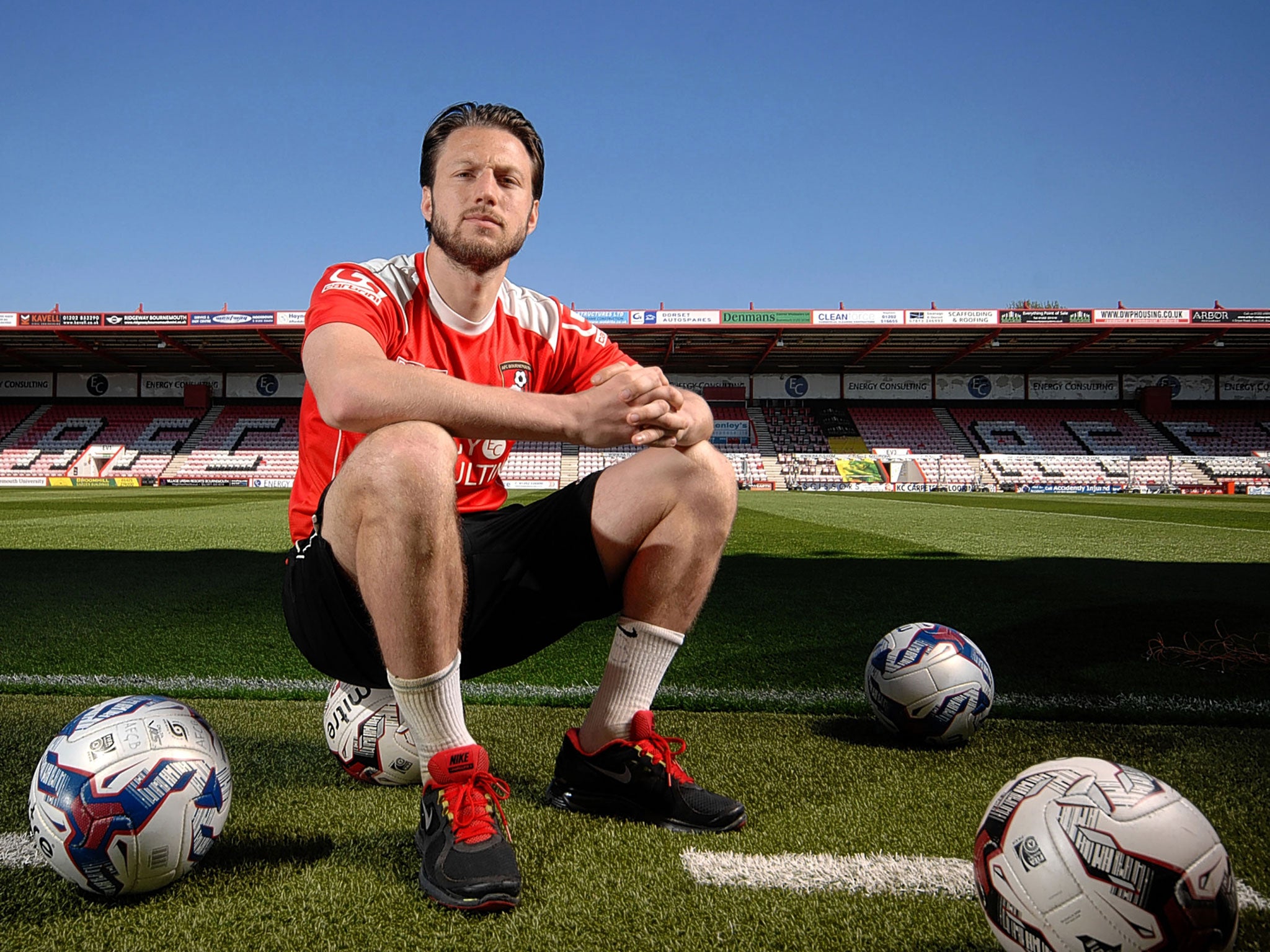 Harry Arter at the Goldsands Stadium