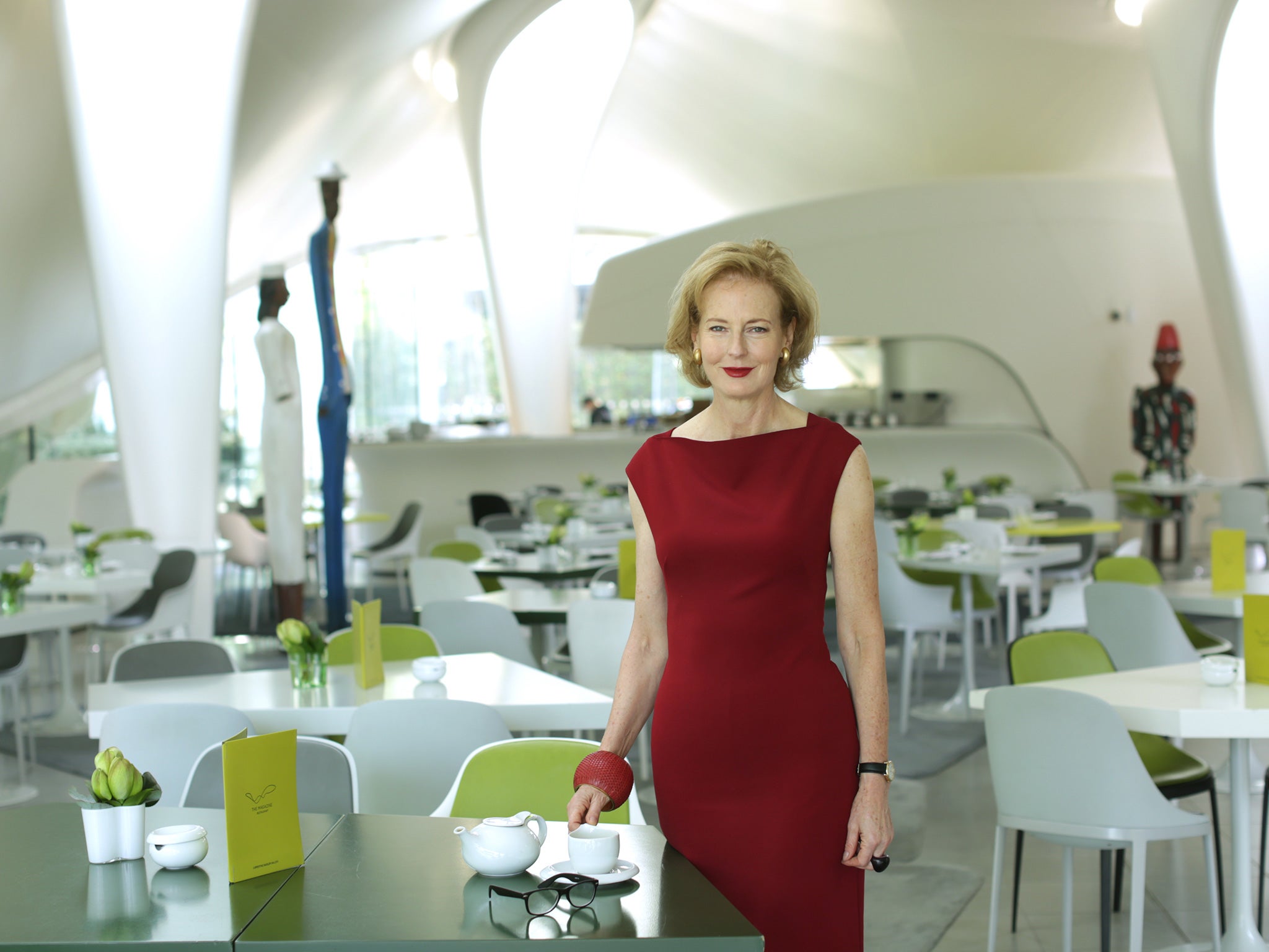 Peyton-Jones in the Magazine restaurant at the Serpentine Sackler