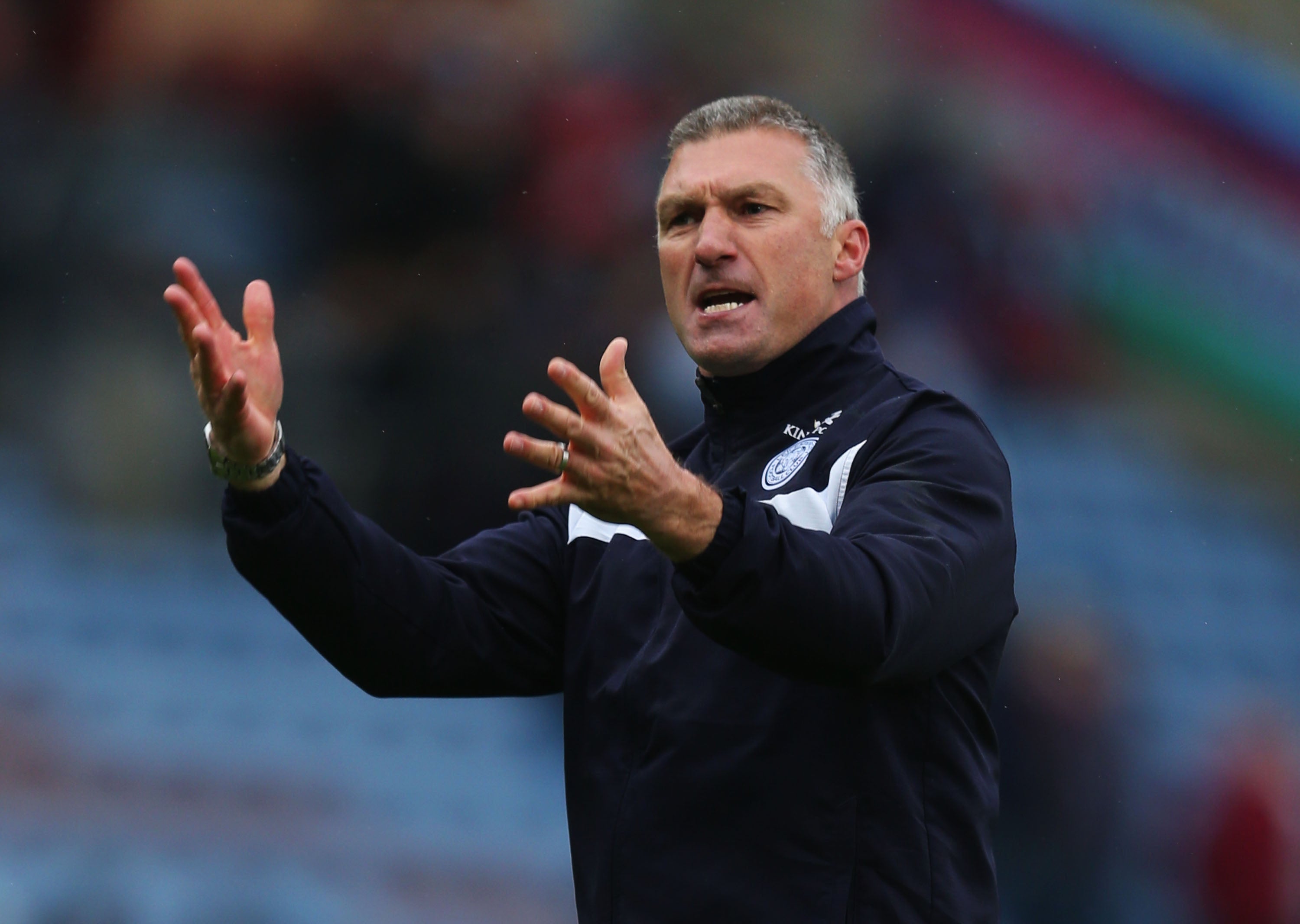 Nigel Pearson celebrates the win