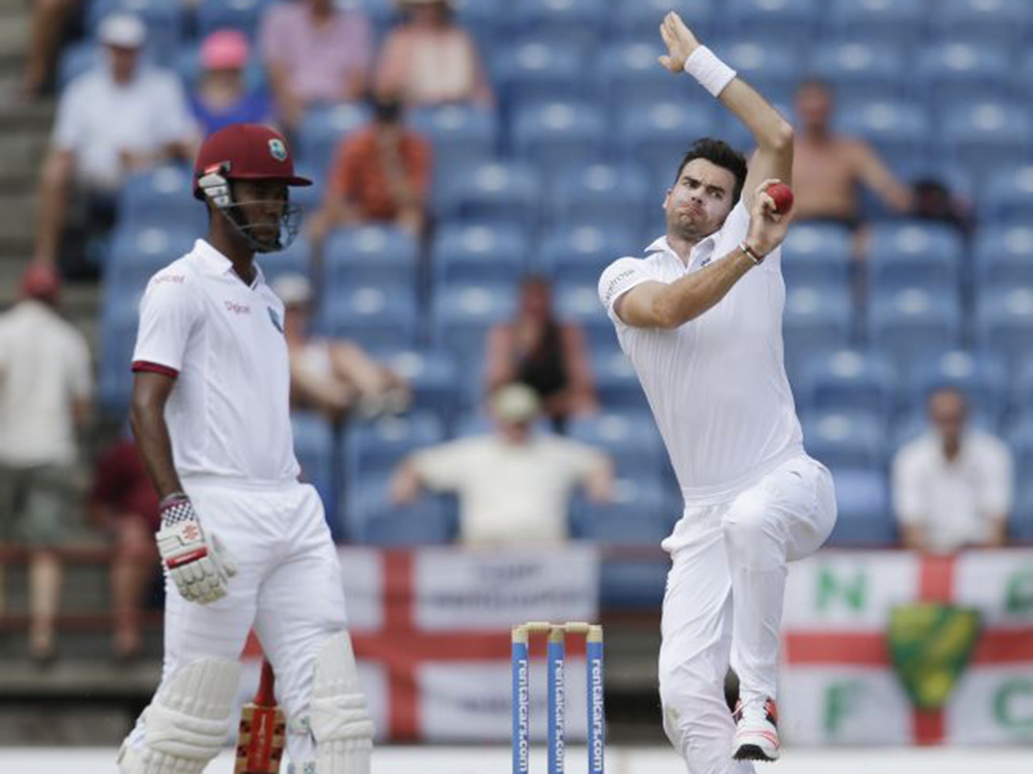 James Anderson took four wickets for forty-three runs