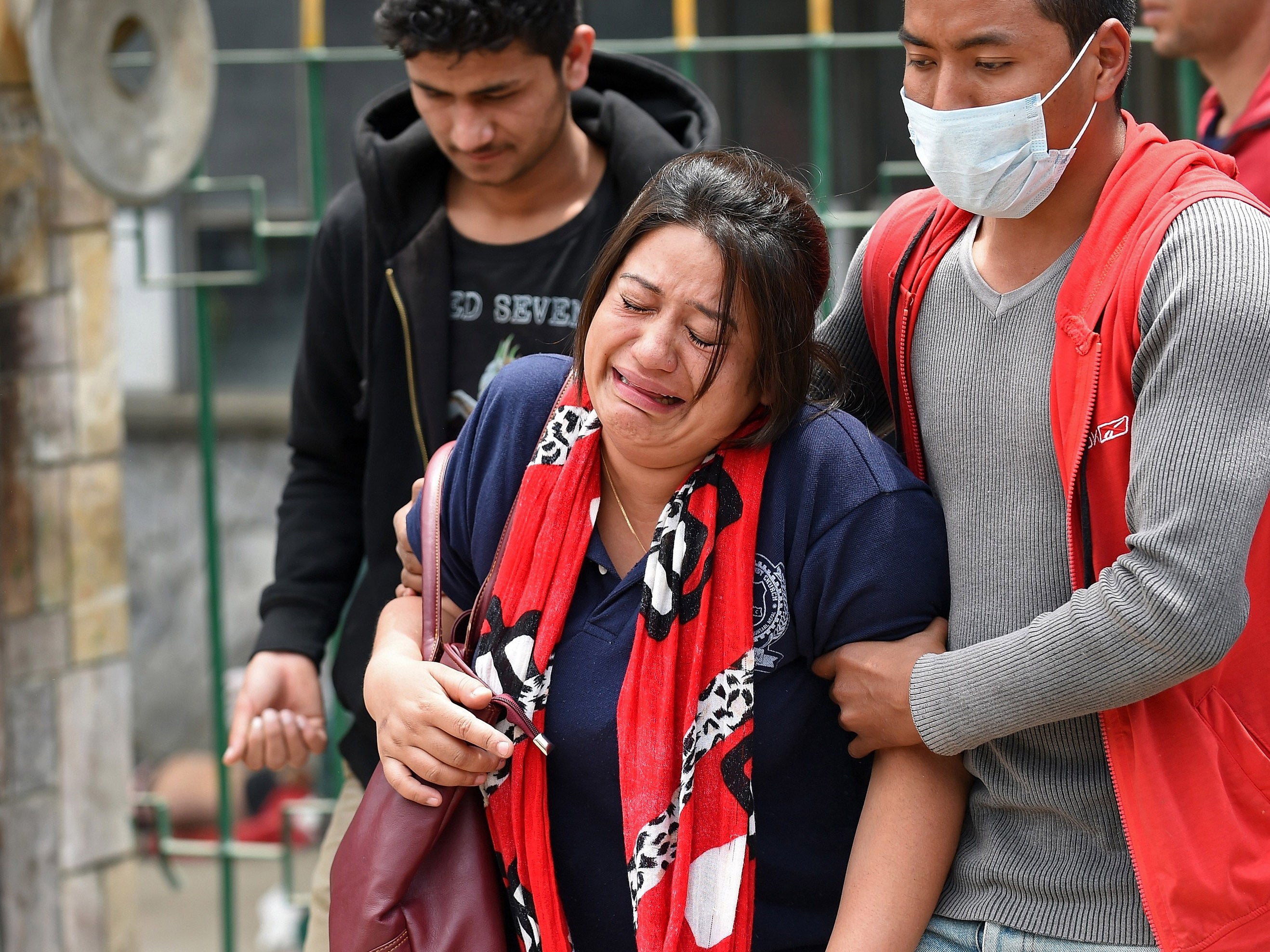 Residents of Kathmandu have had to identify the bodies of family members following the earthquake (Getty)