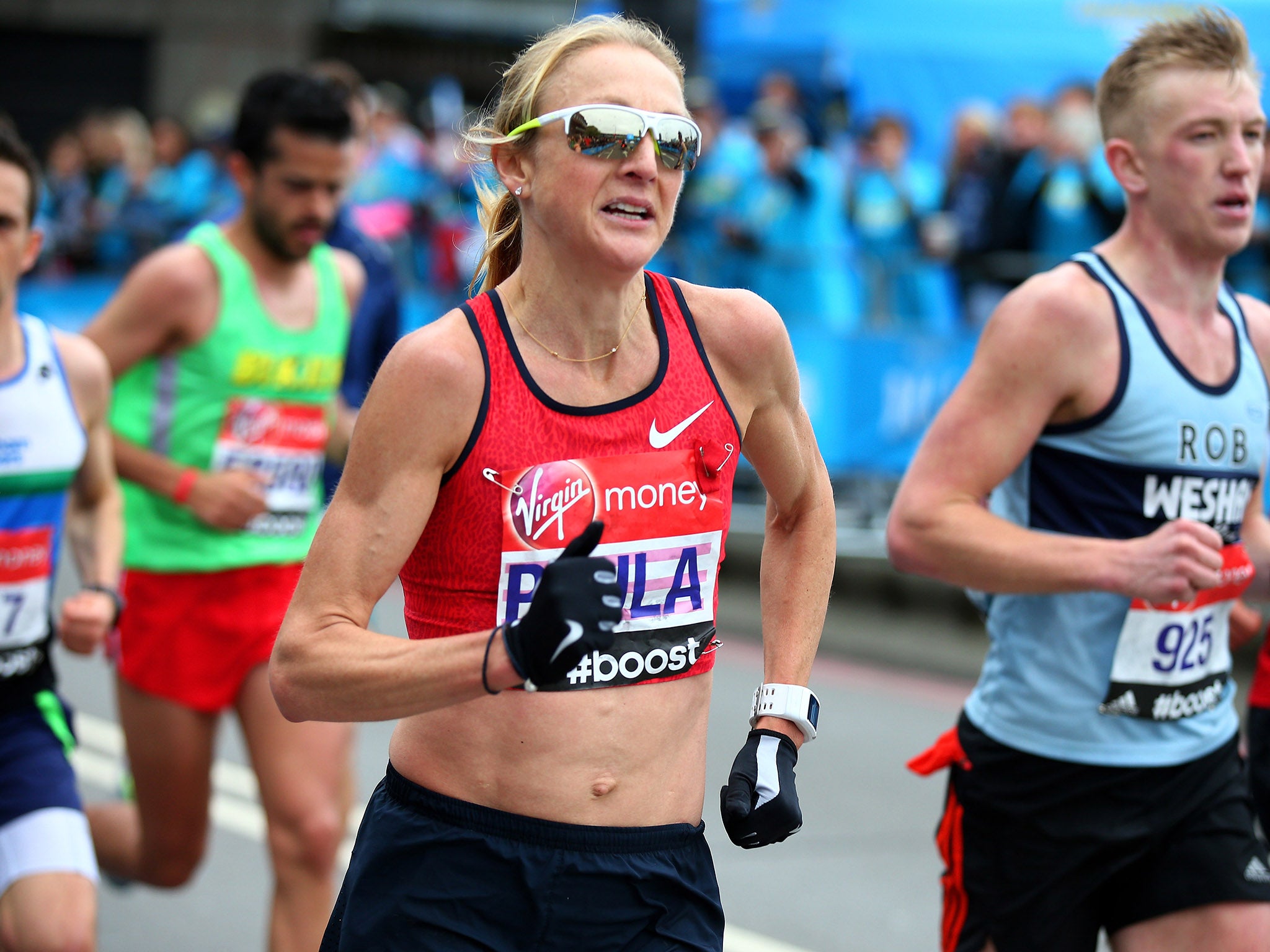 Radcliffe was cheered on by a spirited London crowd