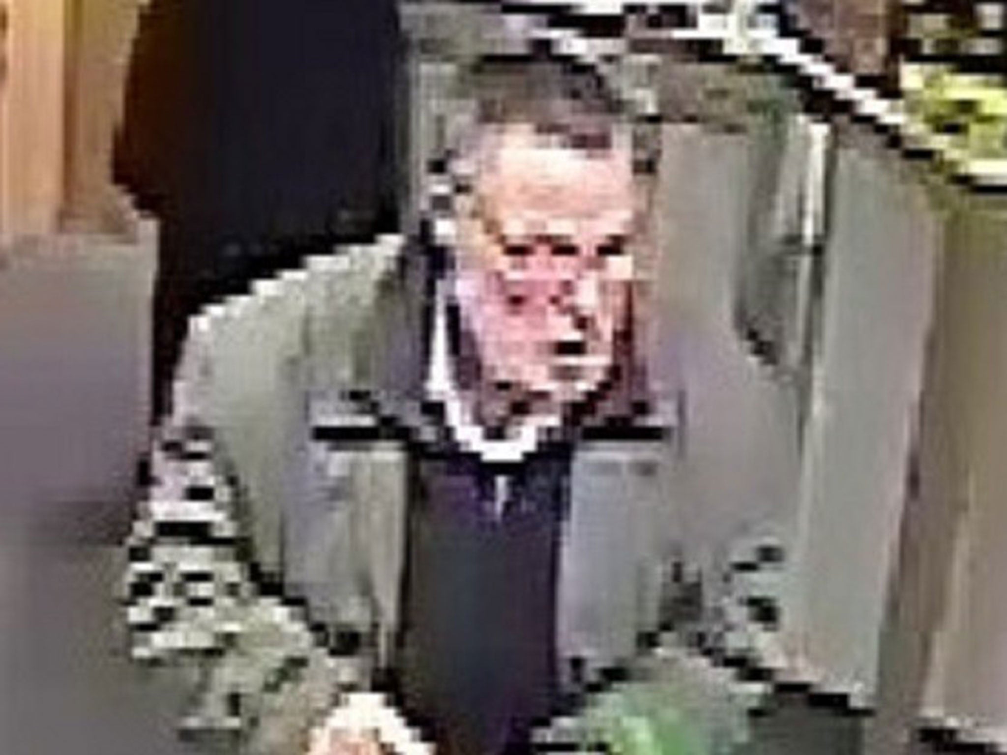 CCTV footage from the bank branch