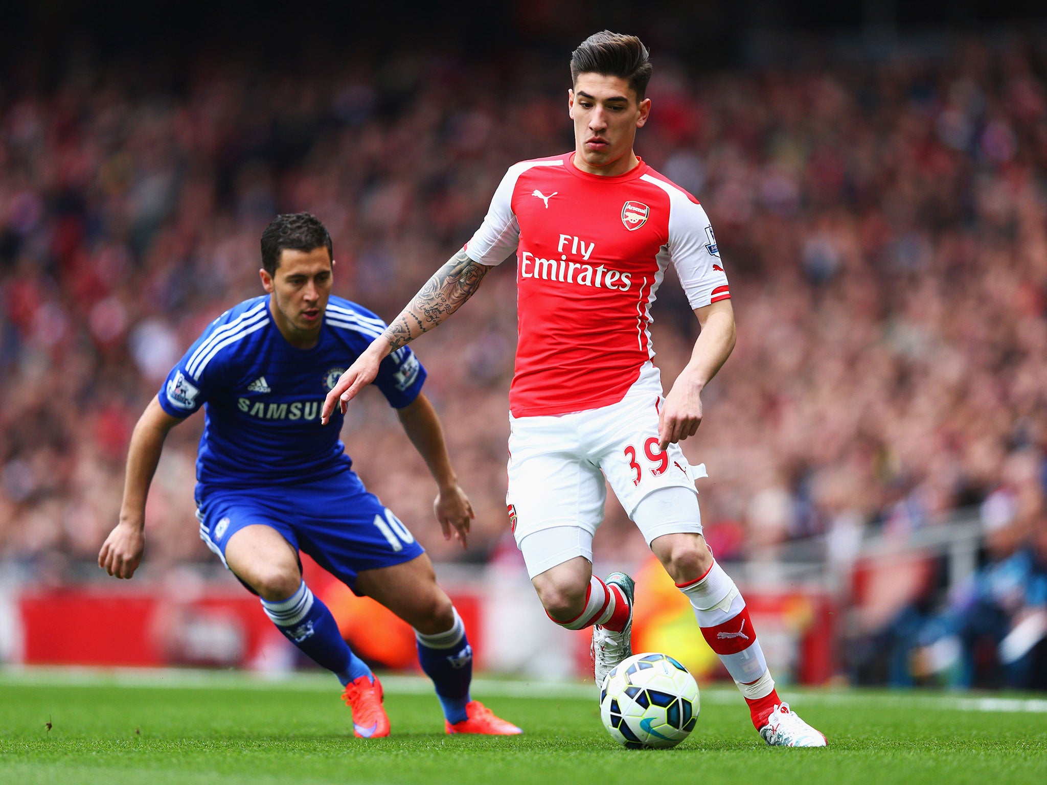 Bellerin in action for Arsenal