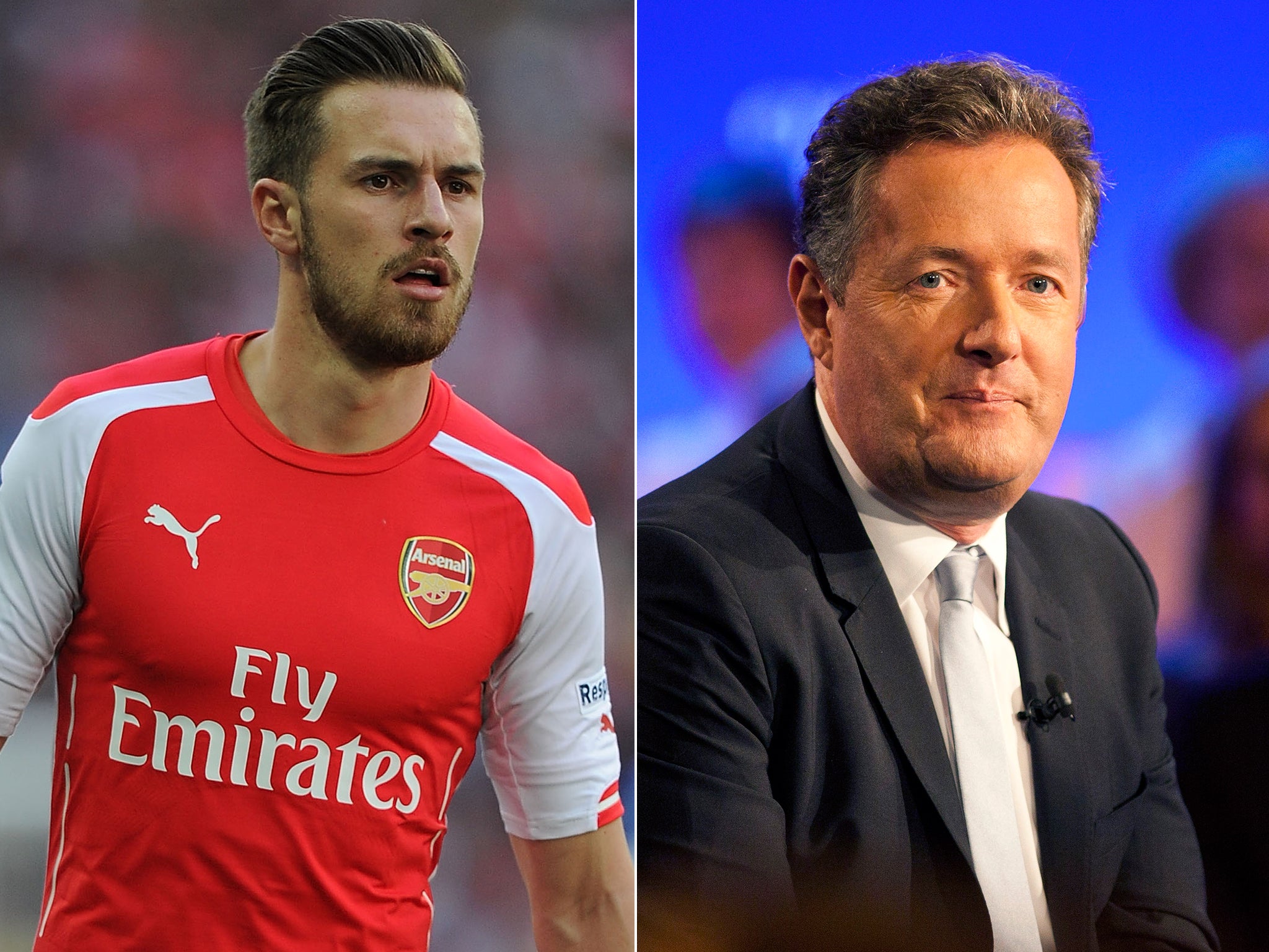 Aaron Ramsey and Piers Morgan