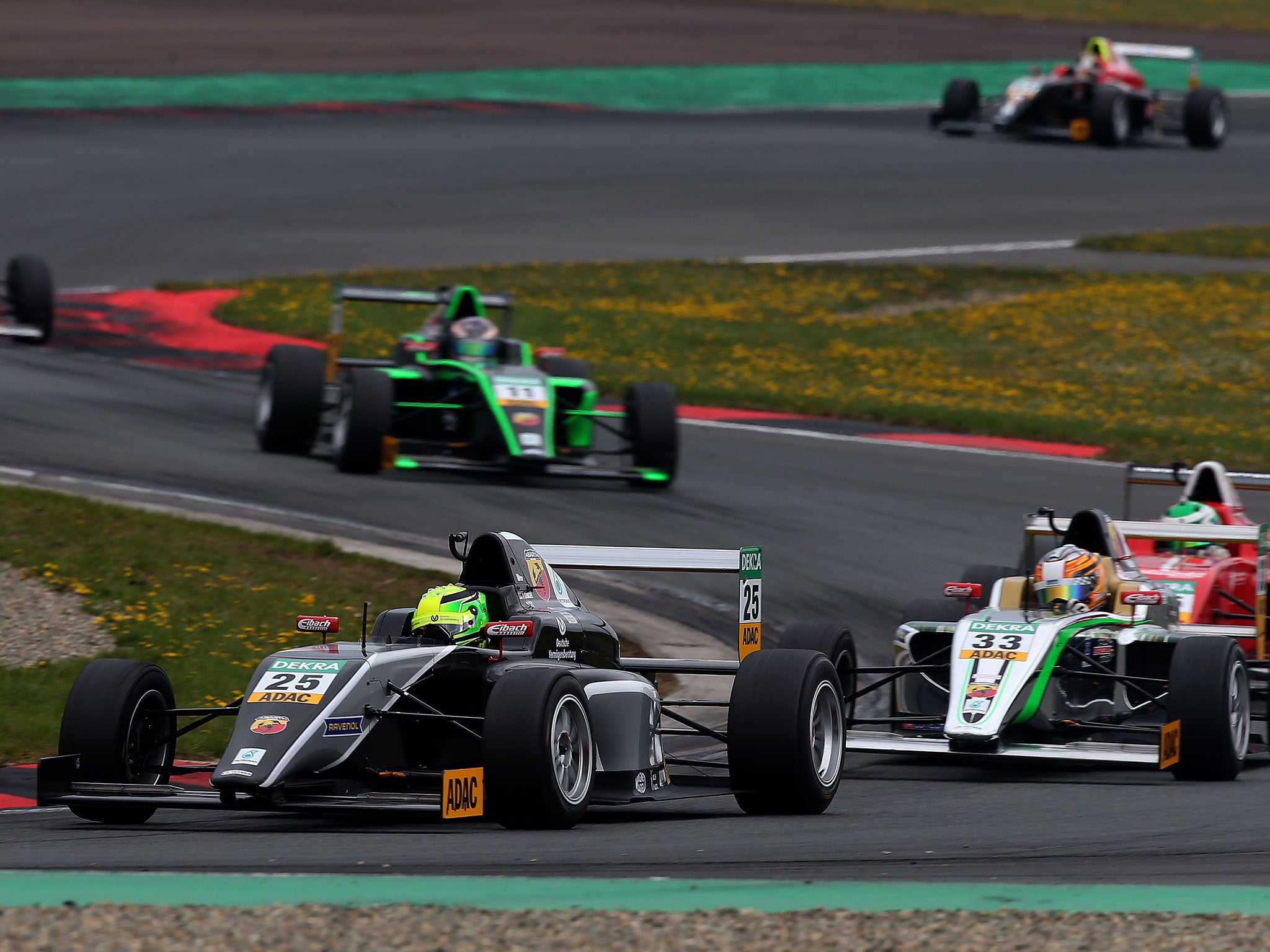 Schumacher (front) finished 12th in race two