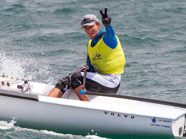 Giles Scott was an impressive winner of the Finn class gold medal at the opening 2015 regatta of the Sailing World Cup in Hyeres, France