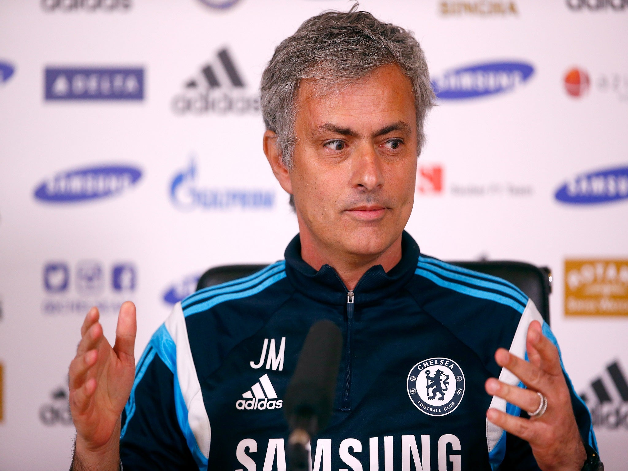 Jose Mourinho was in a good mood ahead of the trip to Leicester