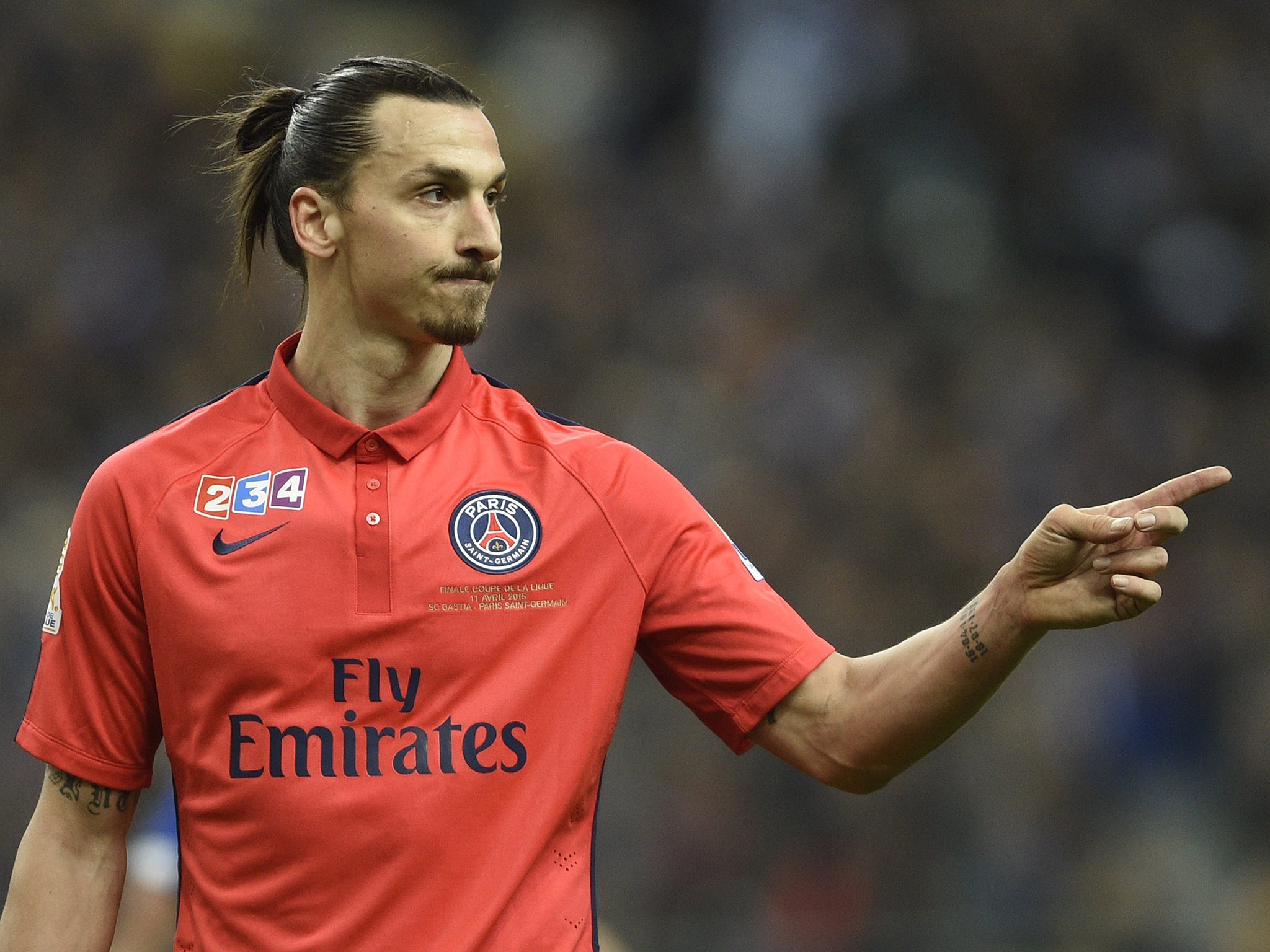 Zlatan Ibrahimovic in action for PSG