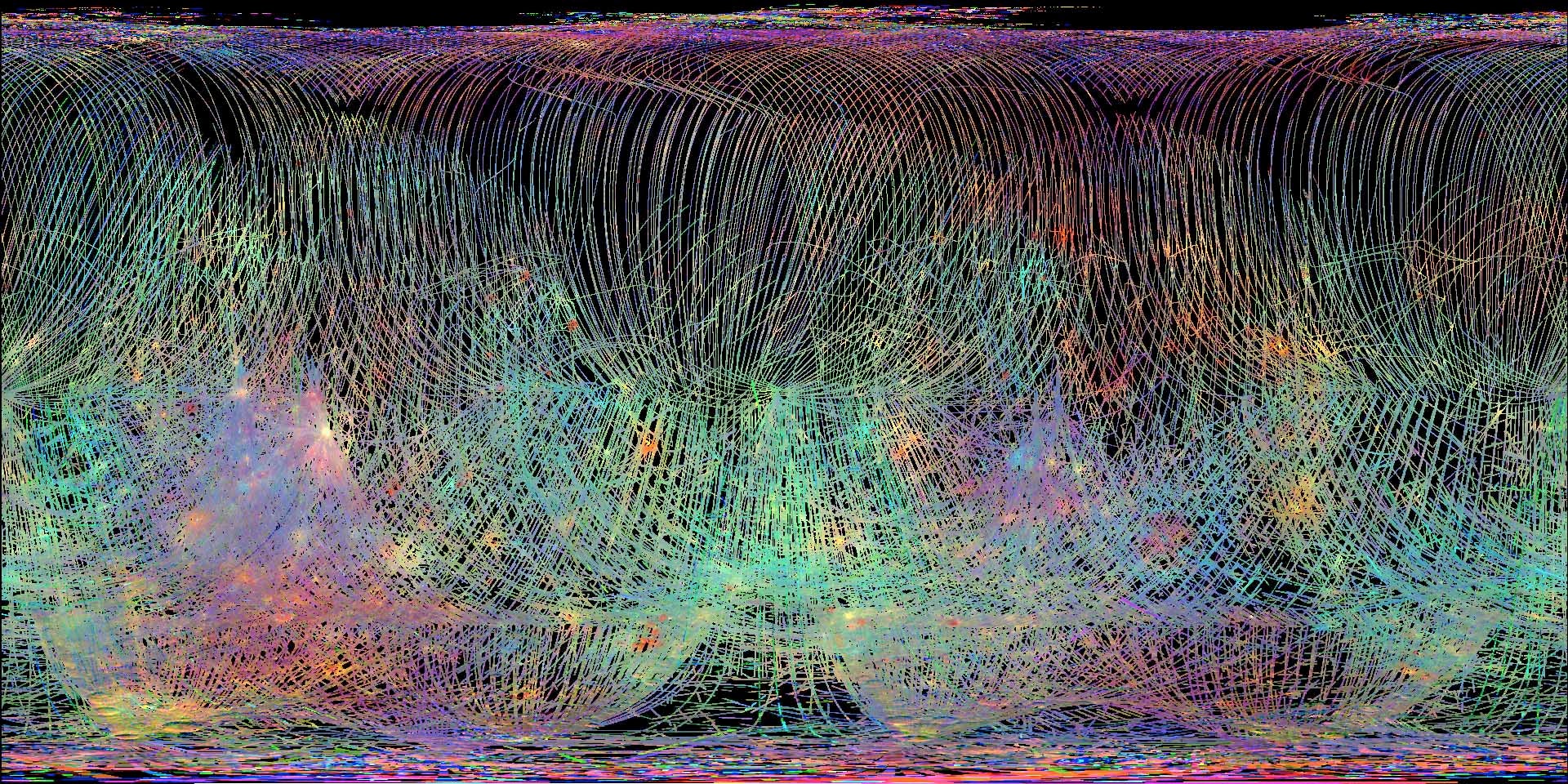 The results from Mercury Atmospheric and Surface Composition Spectrometer (MASCS), which collects hundreds of different wavelengths of light, ranging from the ultraviolet through the near-infrared, to probe the mineralogy of the surface of Mercury. Source: Nasa