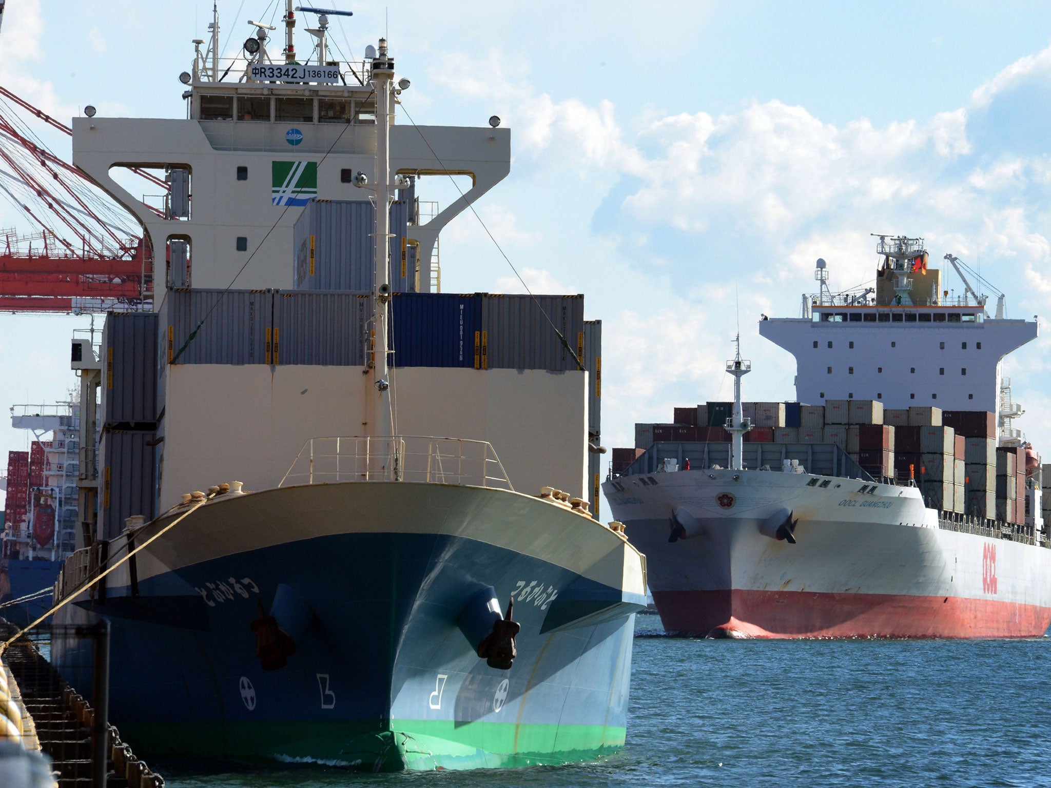 Cargo ships, similar to the vessel reportedly seized by Iran