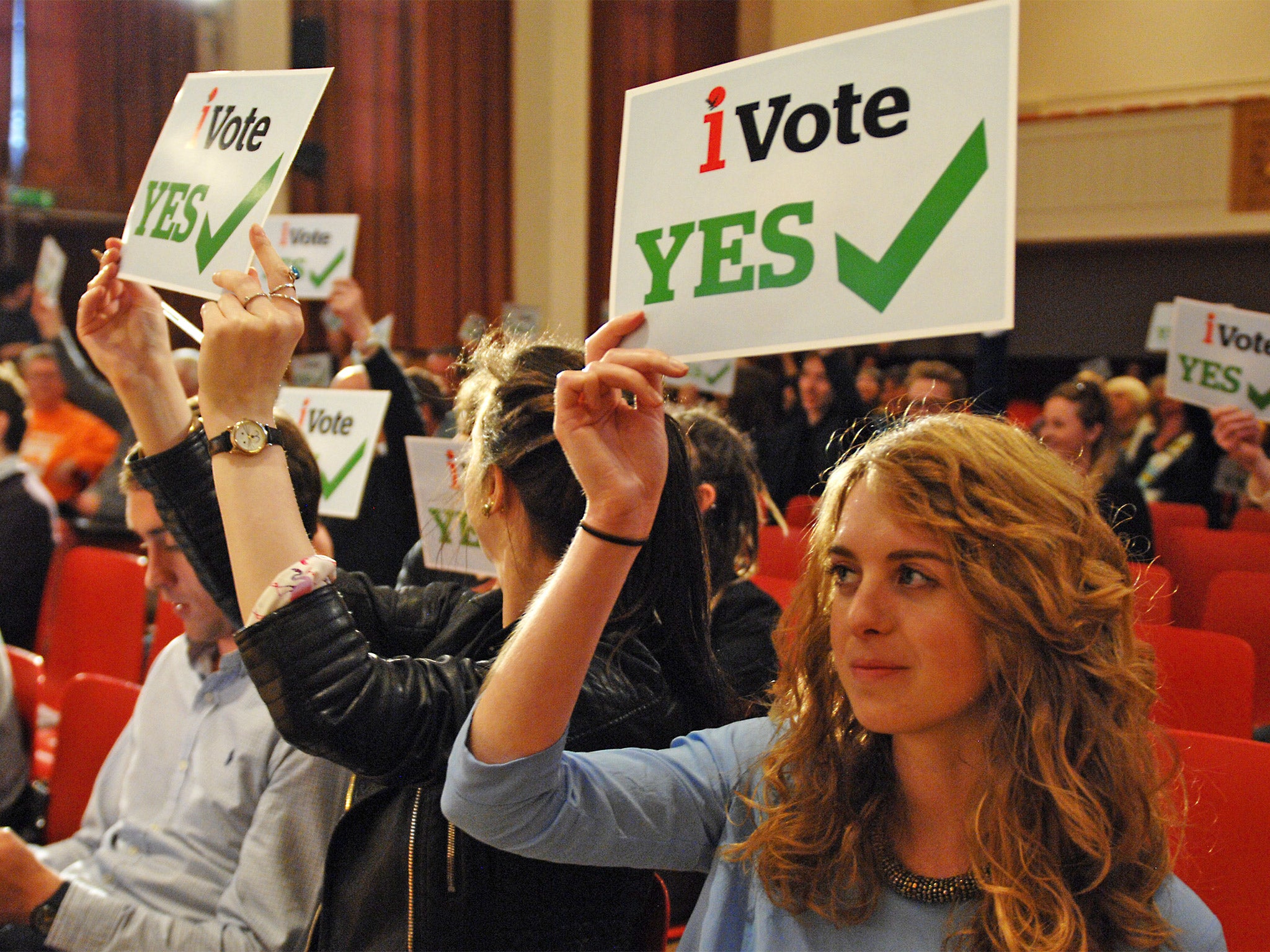 Students take part in Tuesday night's iDebate in Bournemouth