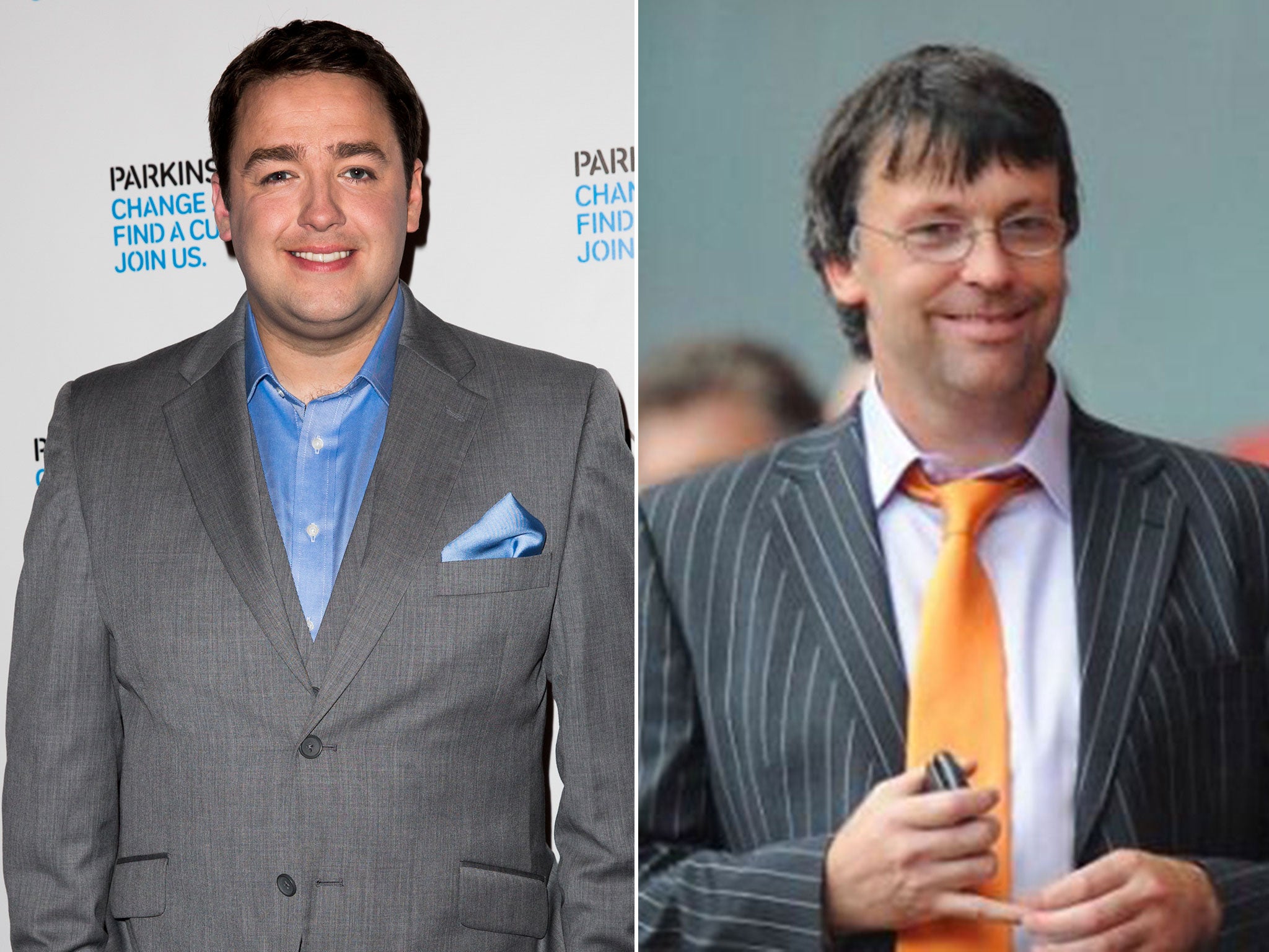 Jason Manford (left) and Karl Oyston