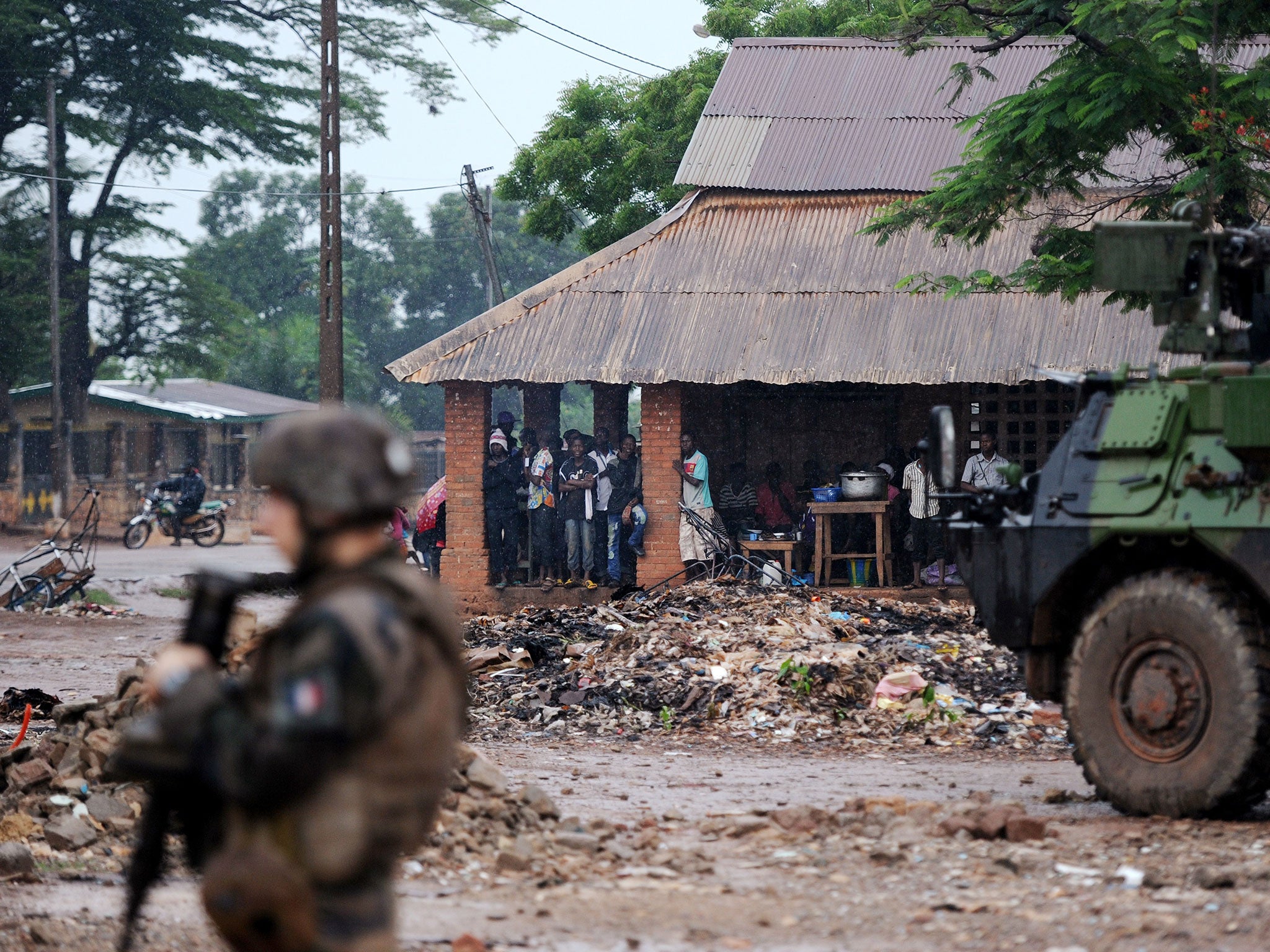 File: A French soldier is pictured in the Central African Republic