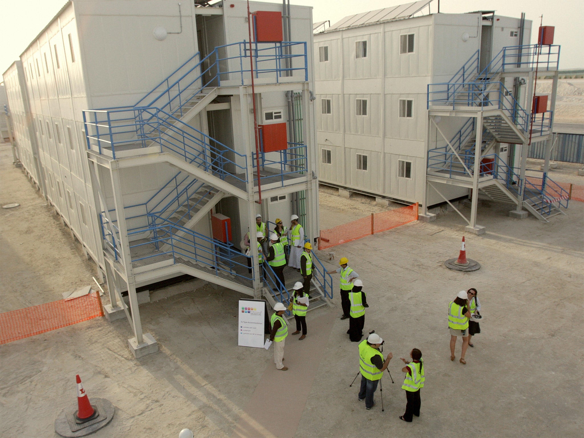 A compound for foreign workers at Saadiyat island off Abu Dhabi (Getty)