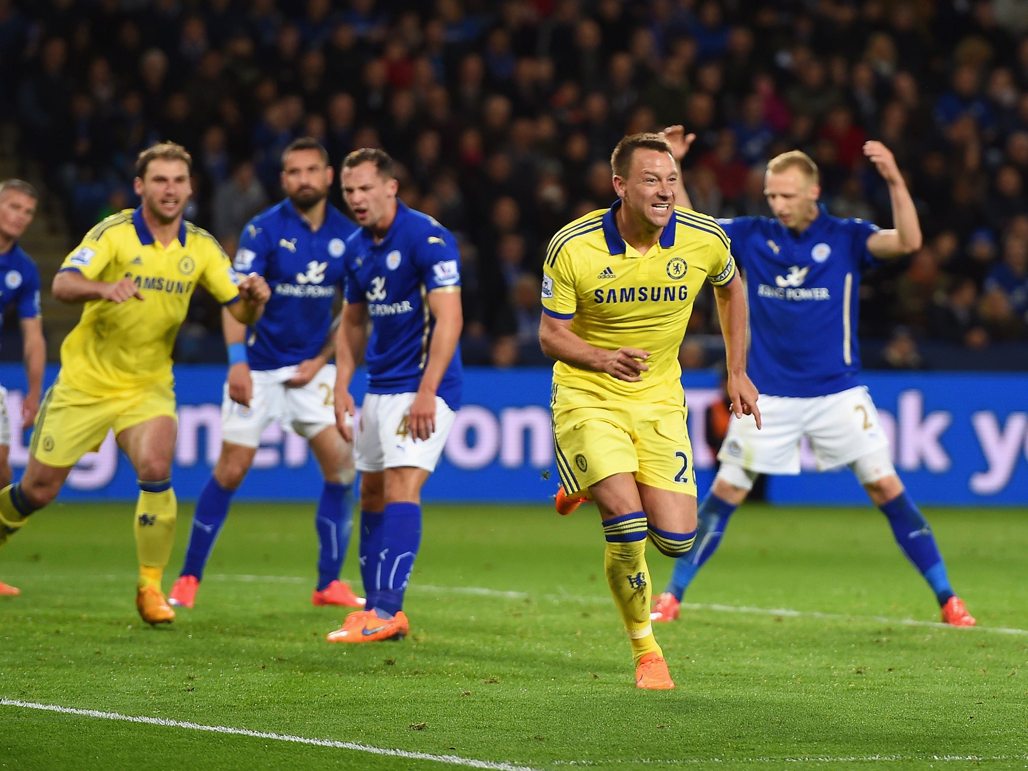 John Terry celebrates his goal