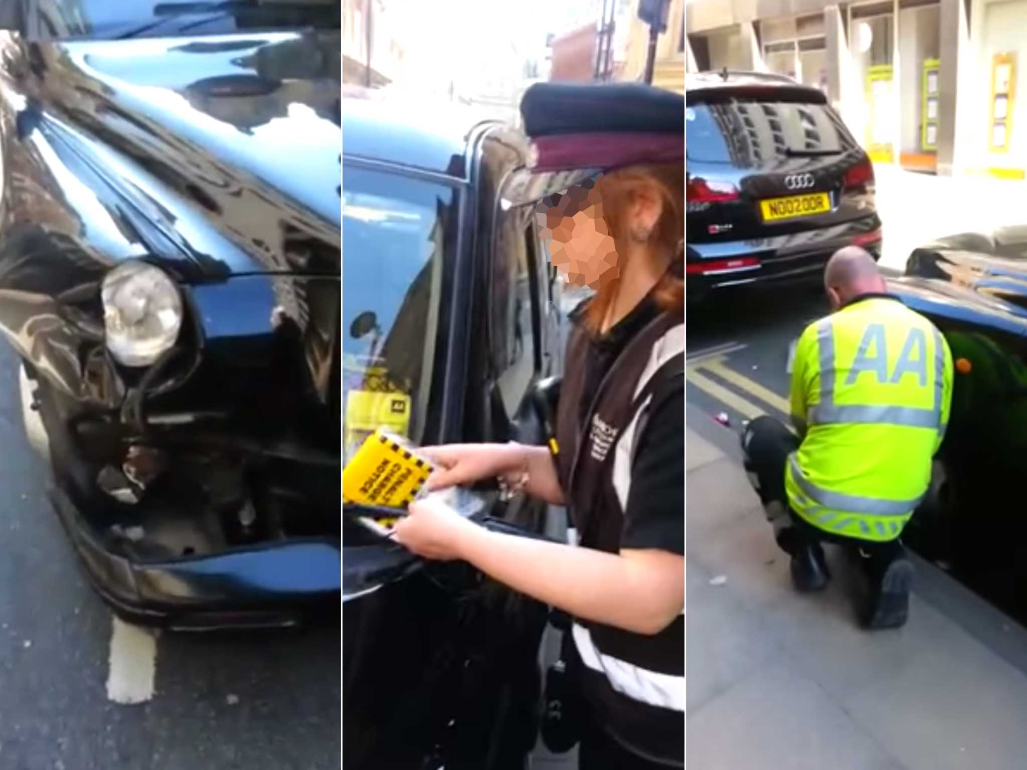 The traffic warden issuing the fine