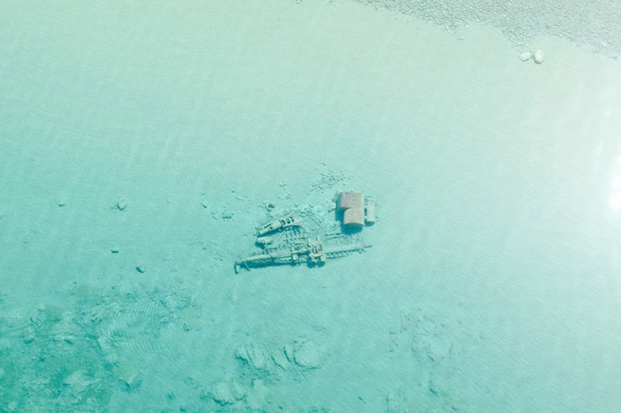 Rising Sun: The133 foot long wooden steamer stranded just north of Pyramid Point on 29 October, 1917.