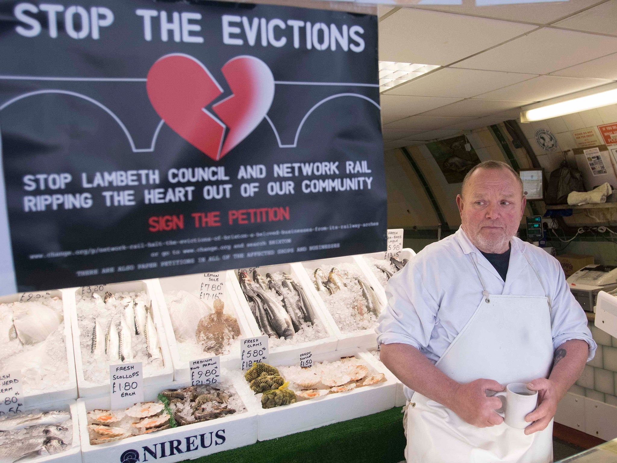 Brixton Market/Brixton Village, London, UK. The area has been the centre point of protests due to the rising value of property and the gentrification of the area bringing with it rapid social changes that locals are unhappy with. (Picture: Rick Findler)