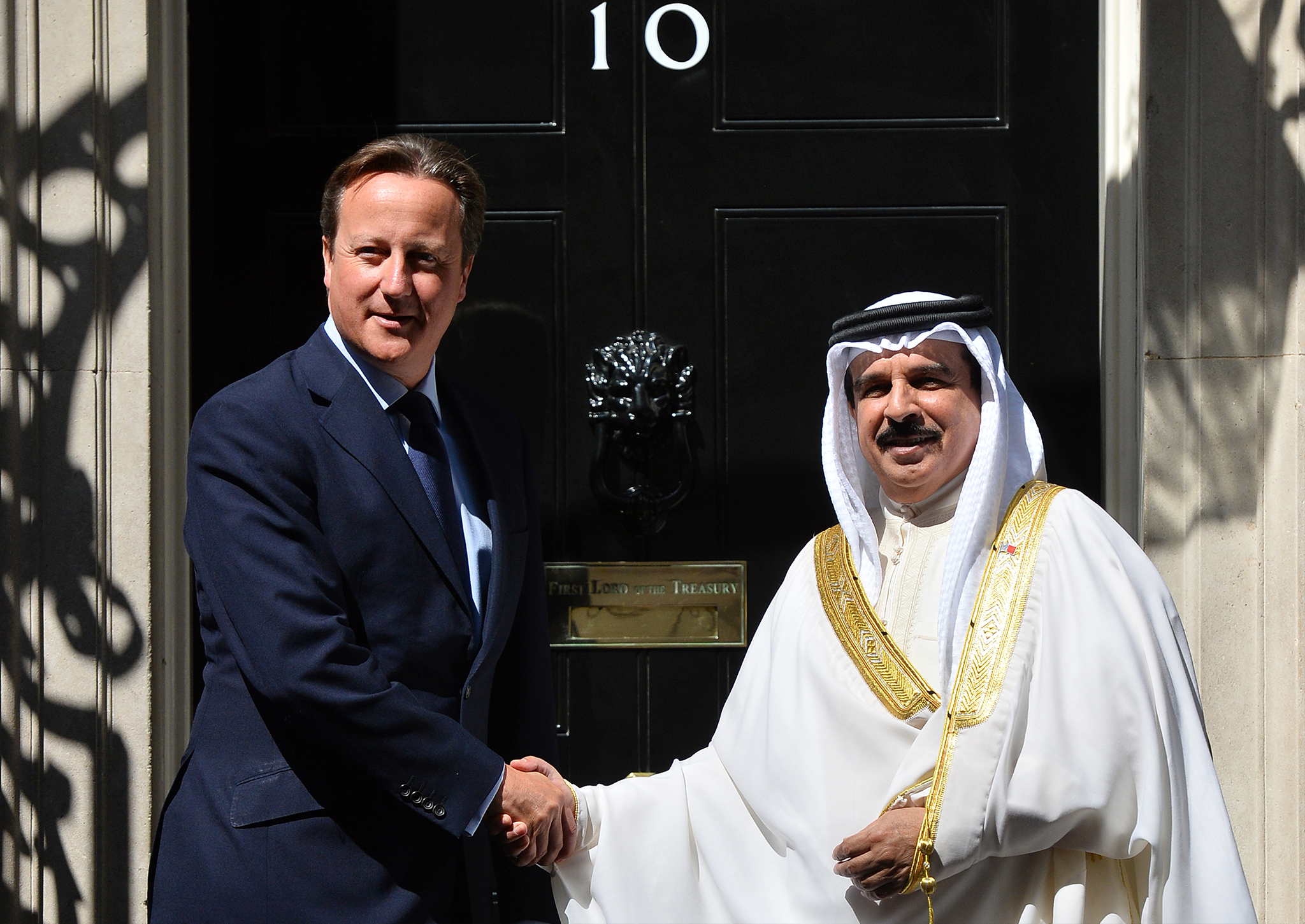 David Cameron shakes hands with the King of Bahrain outside Number 10 in 2013