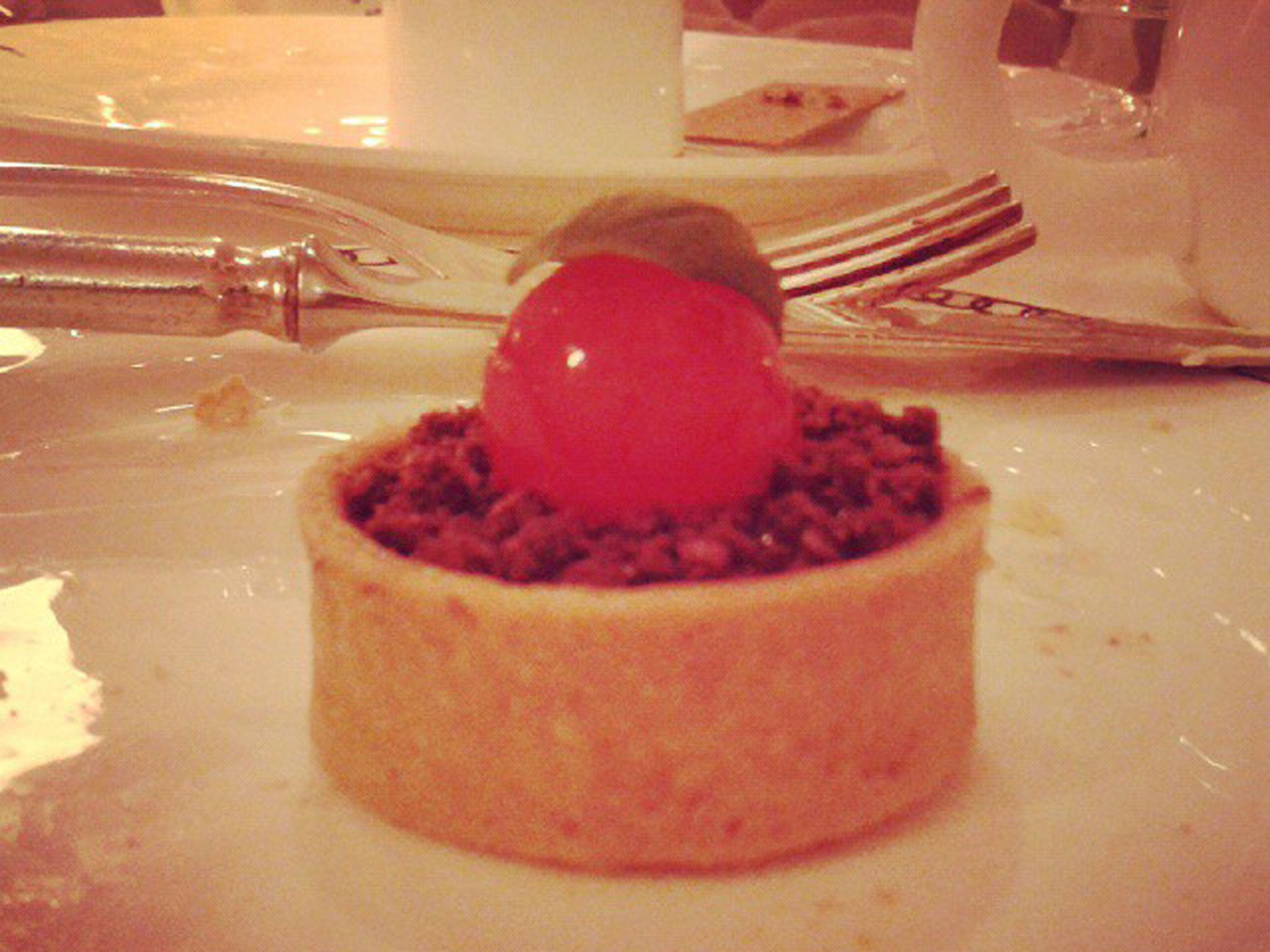 A tasty chocolate tart at Sketch