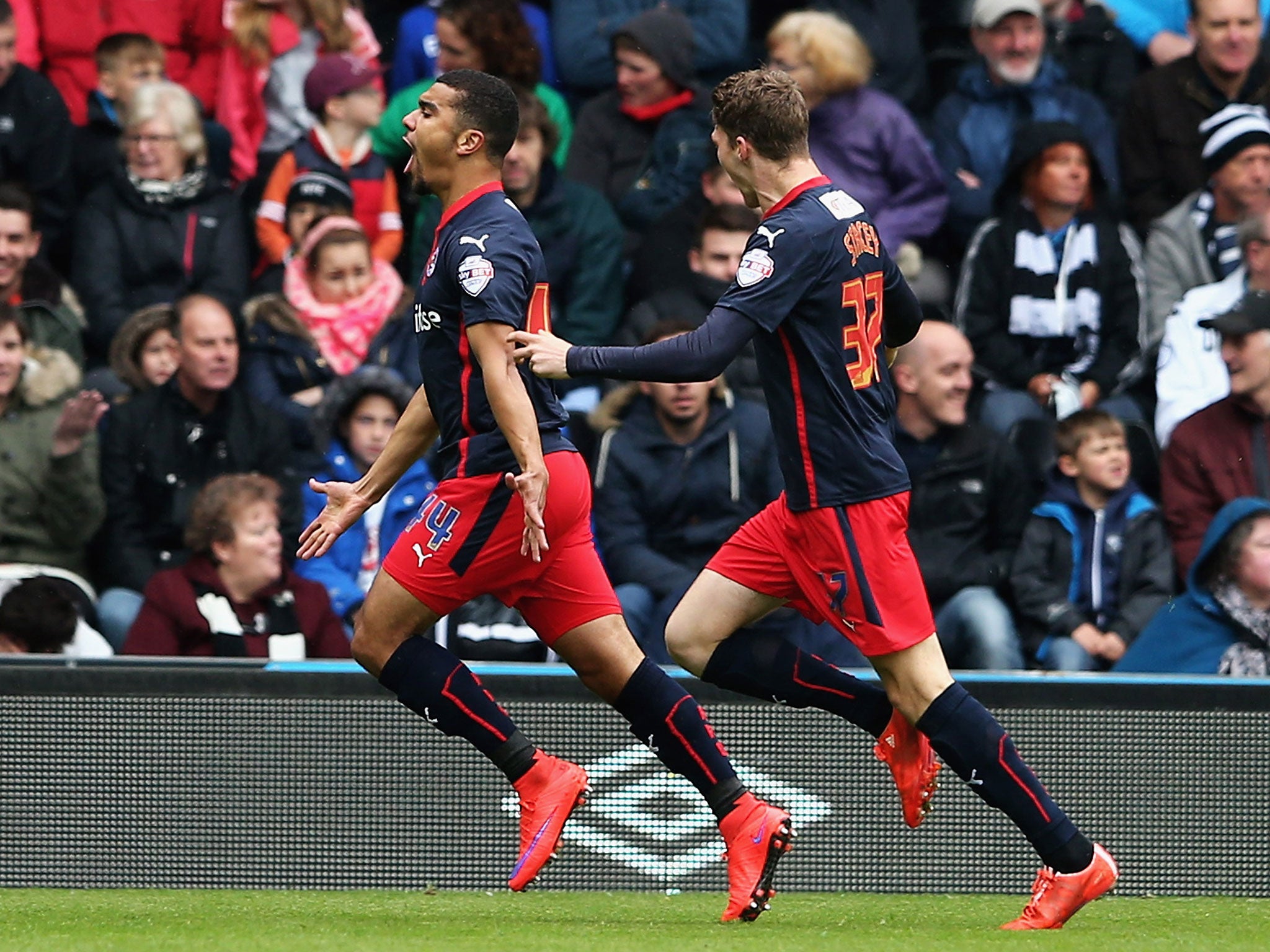 Kwesi Appiah celebrates scoring the opener