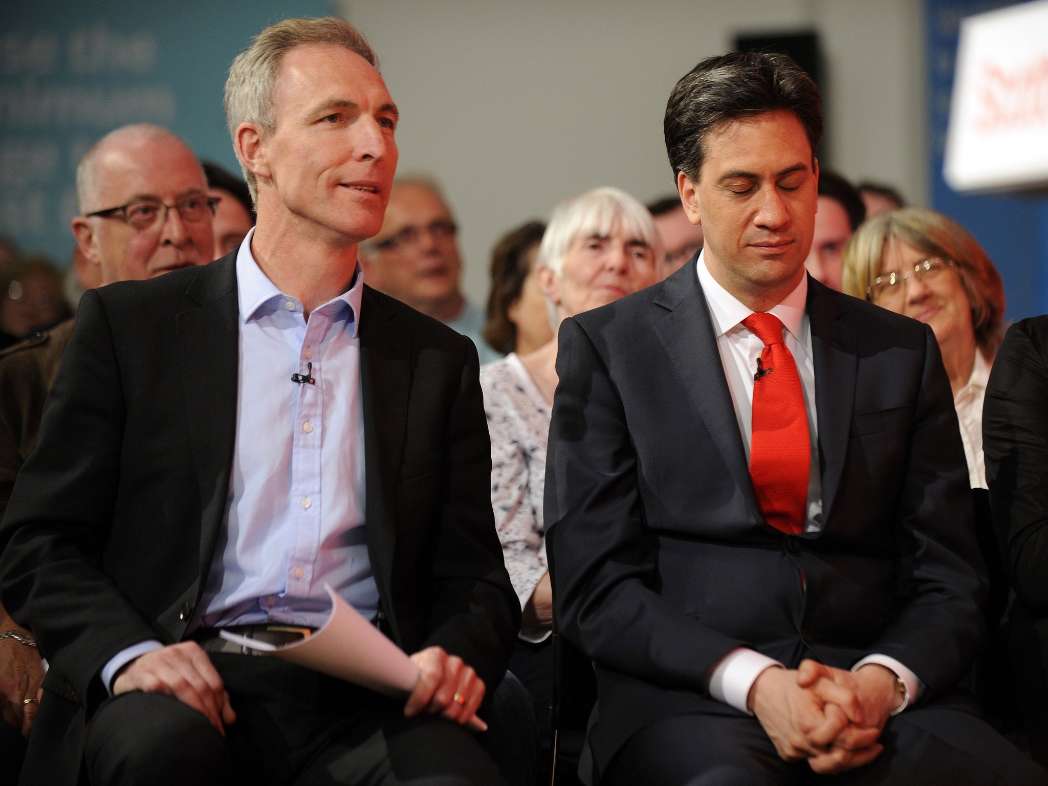 Ed Miliband was joined at the rally by Scottish Labour leader Jim Murphy (Getty)