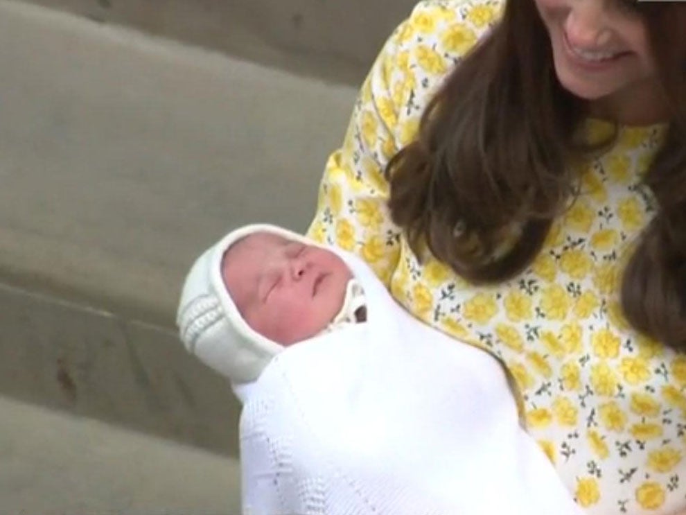 The Duke and Duchess of Cambridge emerged for from hospital briefly with their daughter on Saturday